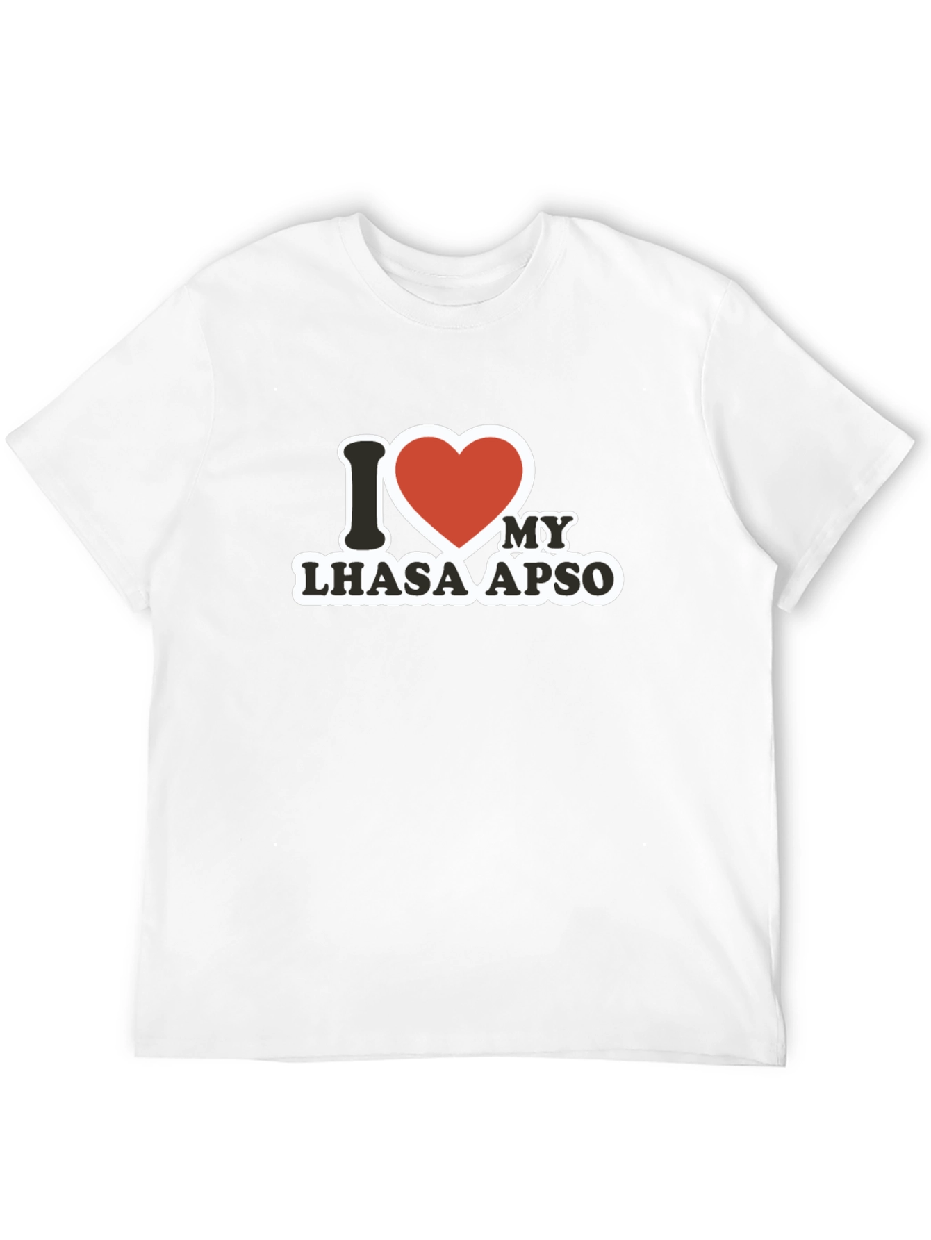 Camiseta Negra Amo a mi Lhasa Apso