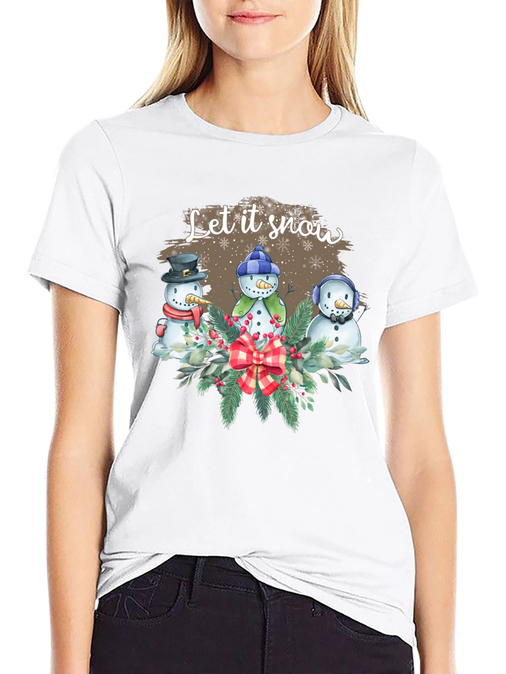Camiseta Navideña Let it Snow