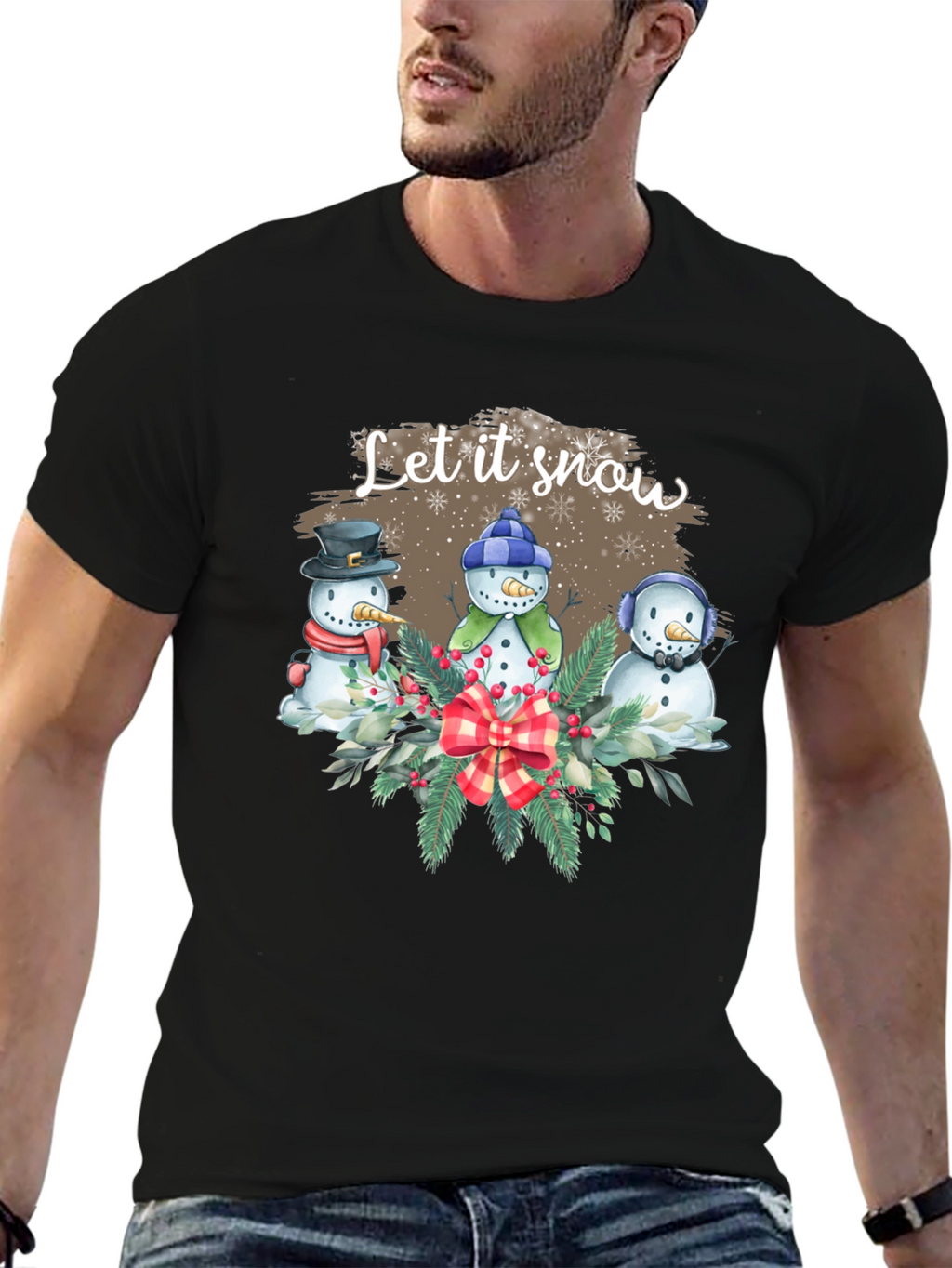 Camiseta Navideña Let it Snow