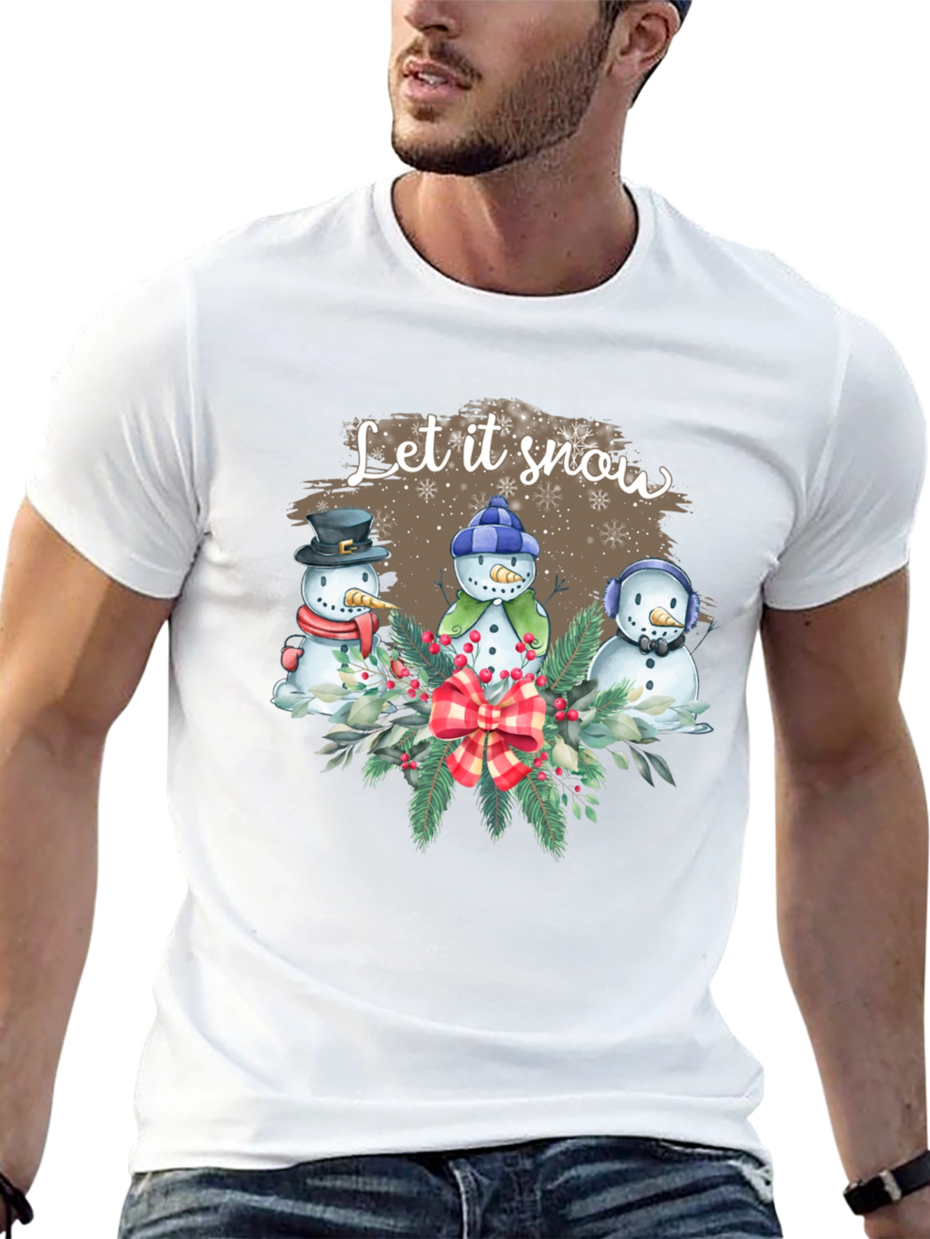 Camiseta Navideña Let it Snow