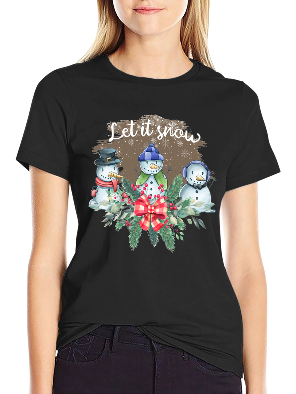 Camiseta Navideña Let it Snow