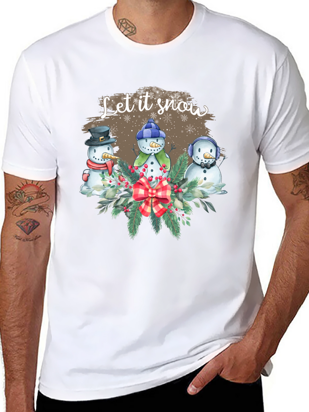 Camiseta Navideña Let it Snow