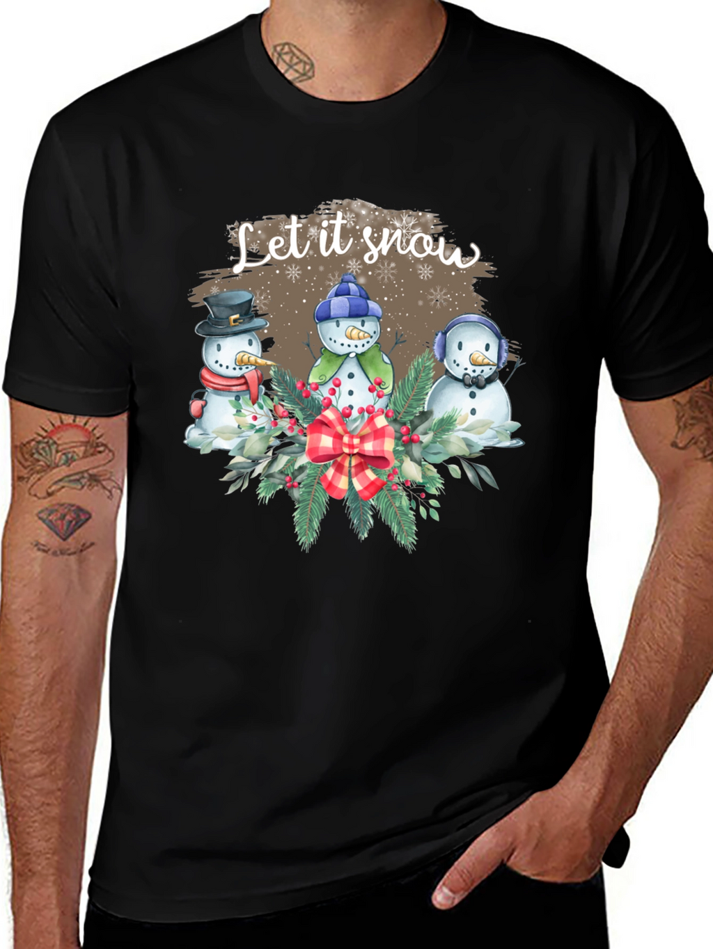 Camiseta Navideña Let it Snow