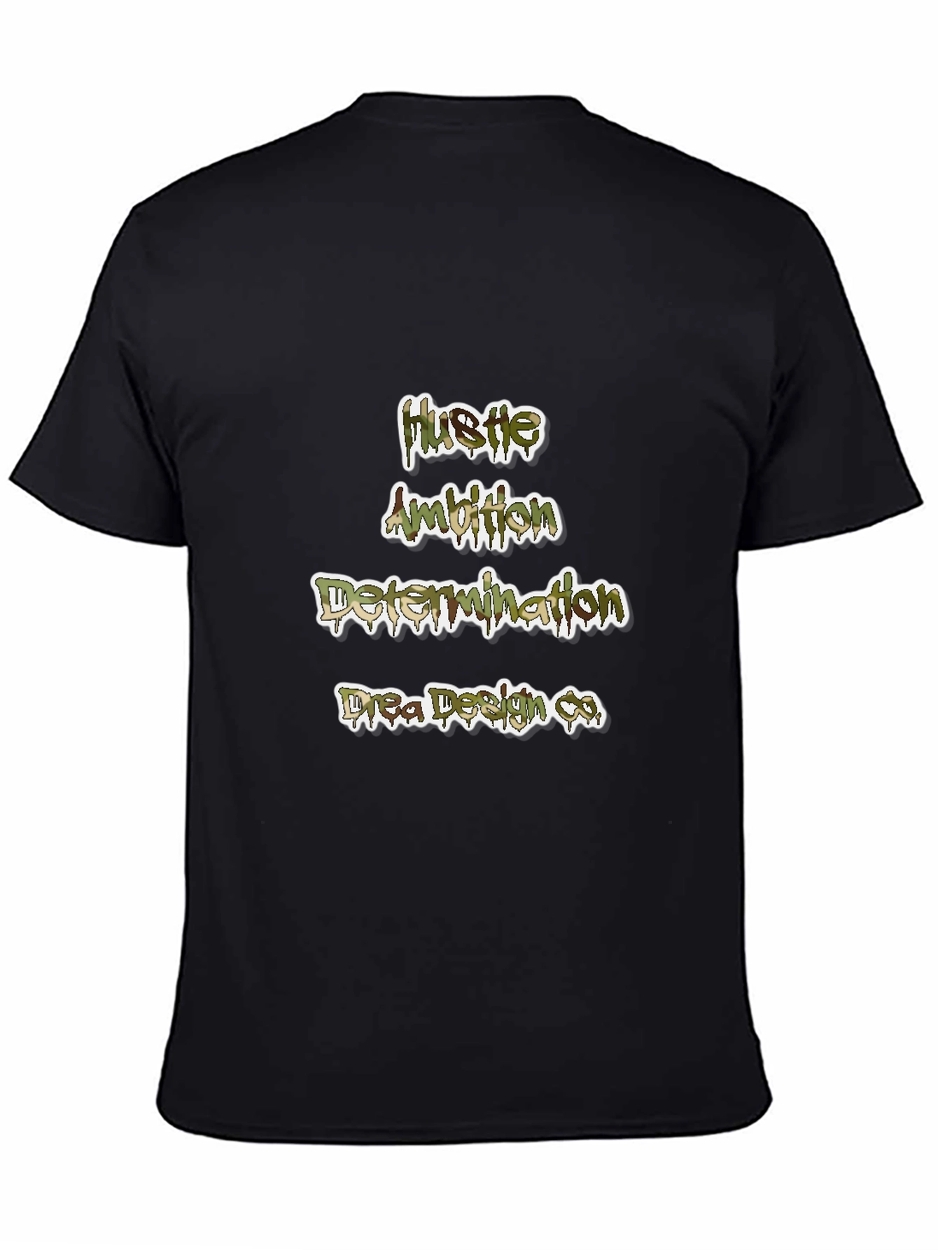 Camiseta Negra con Diseño de Motivación