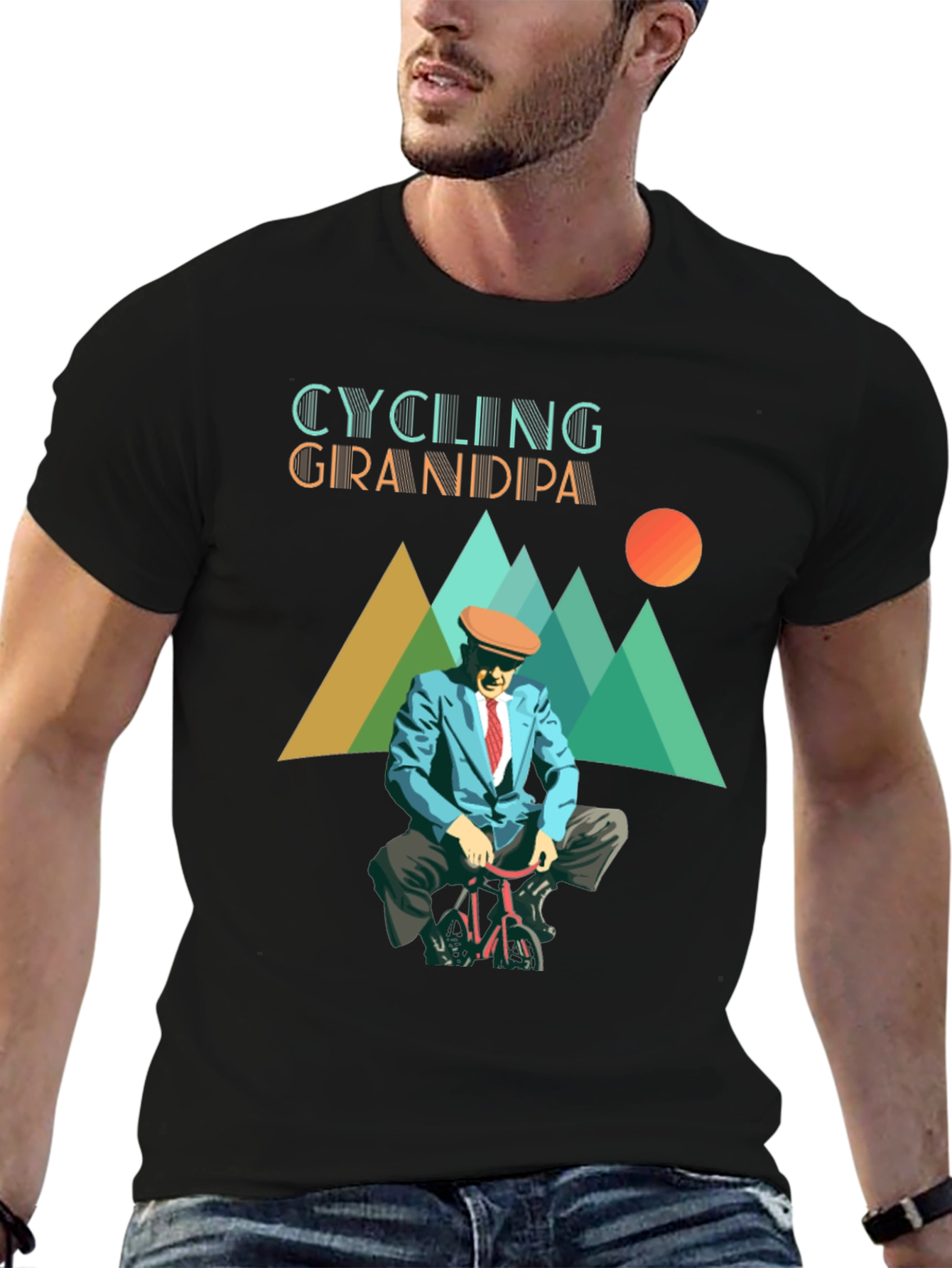 Camiseta Negra Ciclismo Abuelo