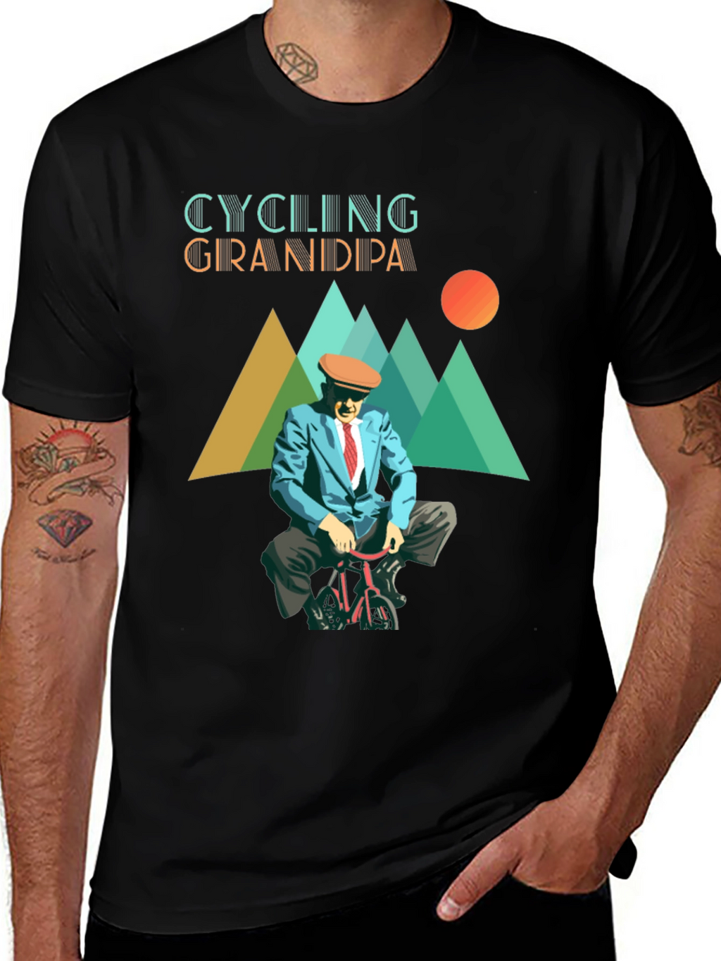 Camiseta Negra Ciclismo Abuelo