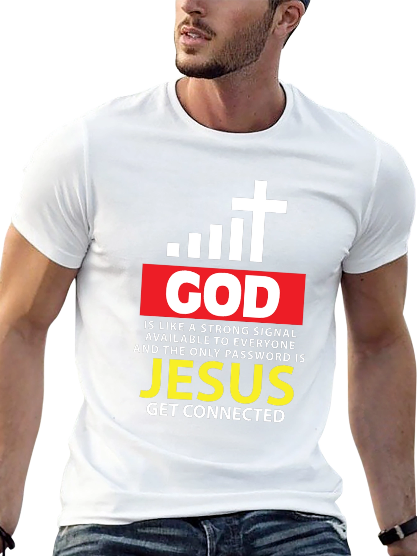 Camiseta Cristiana: Dios y Jesús - Conexión Divina