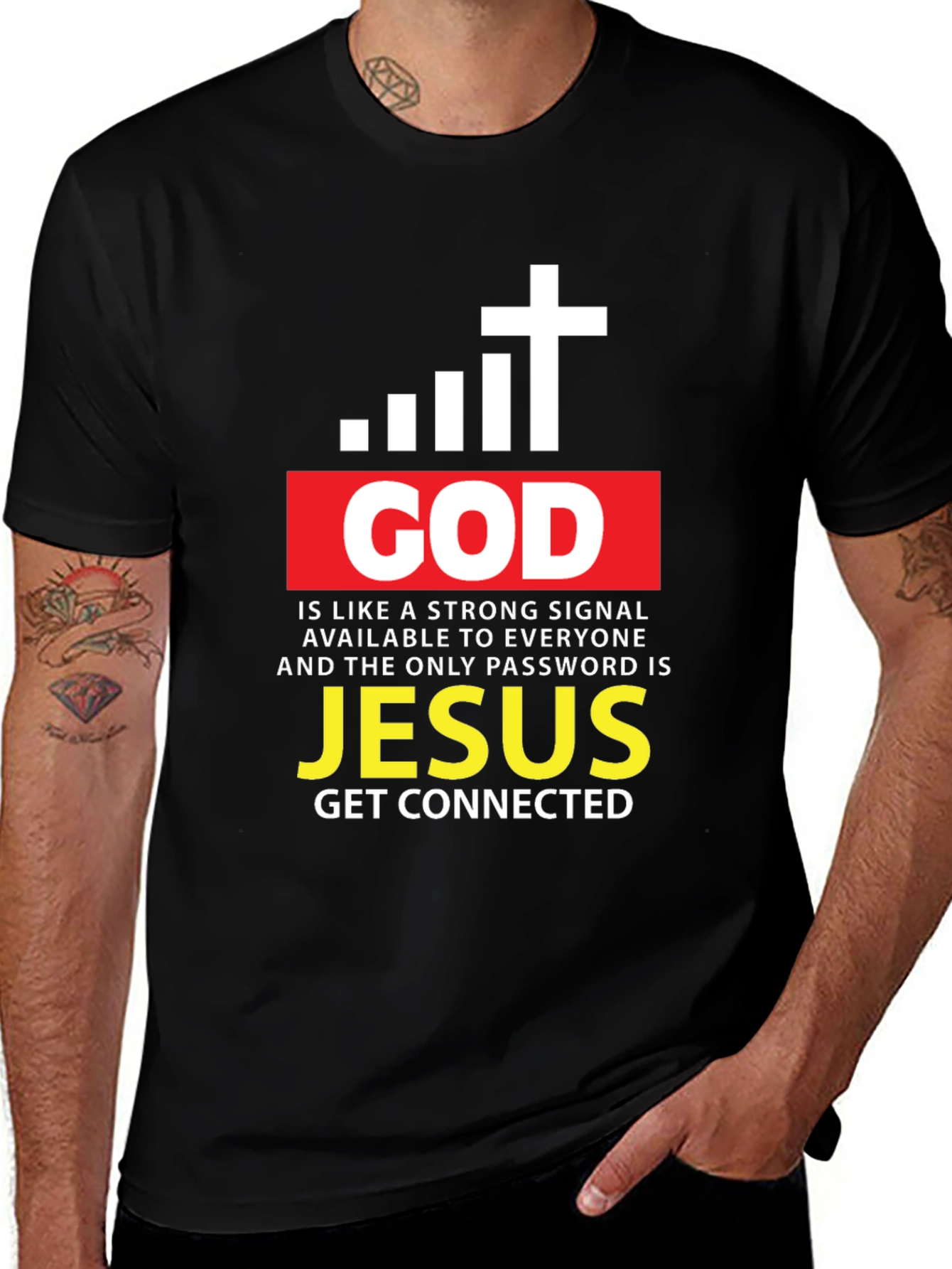 Camiseta Cristiana: Dios y Jesús - Conexión Divina