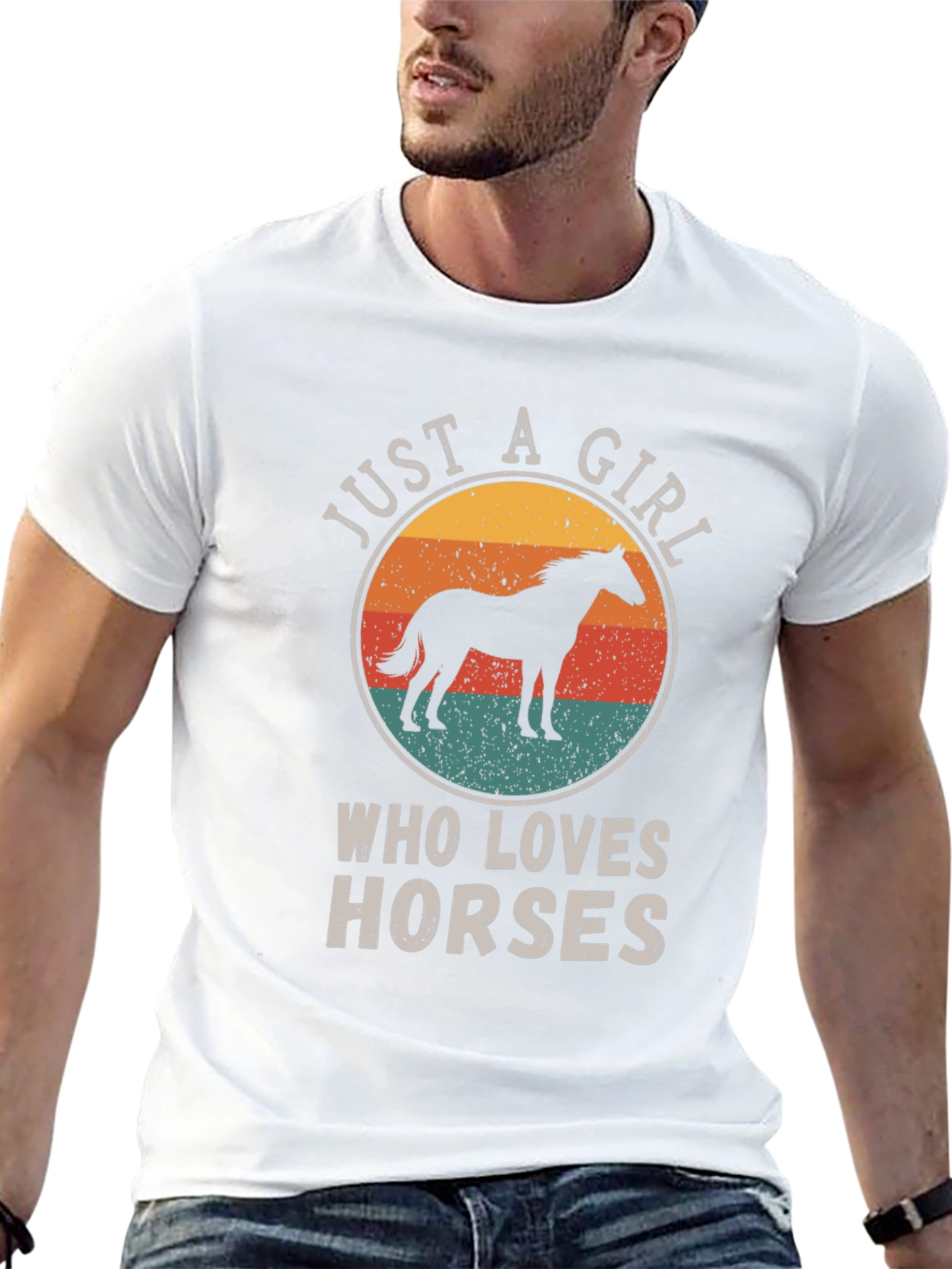 Camiseta Just A Girl Who Loves Horses para Mujer