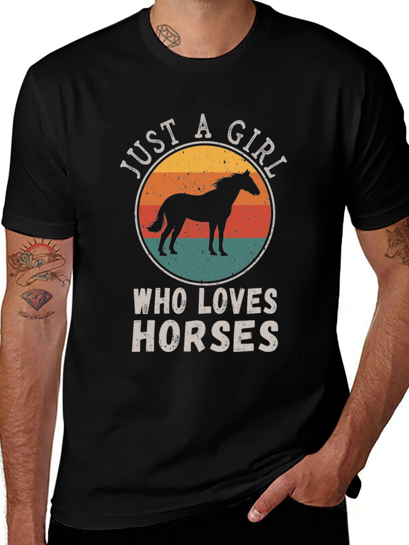Camiseta Just A Girl Who Loves Horses para Mujer