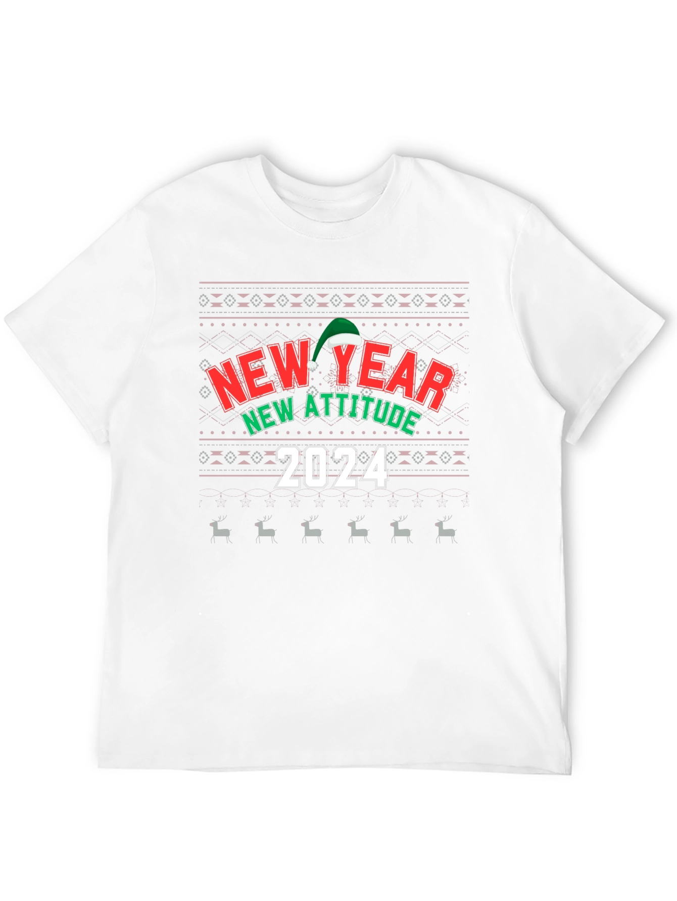 Camiseta Festiva Año Nuevo 2024 - Actitud Nueva