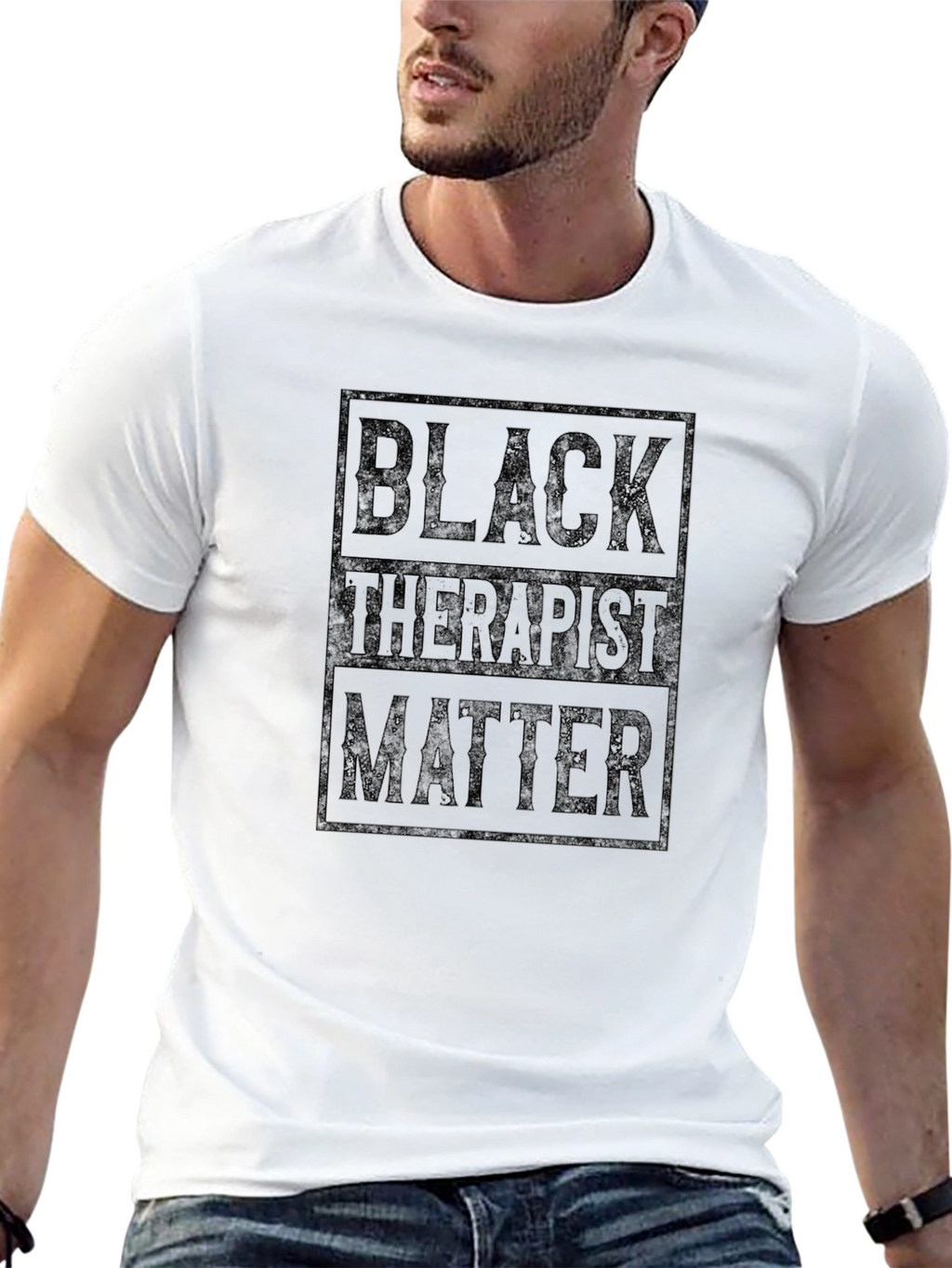 Camiseta Black Therapist Matter para hombre