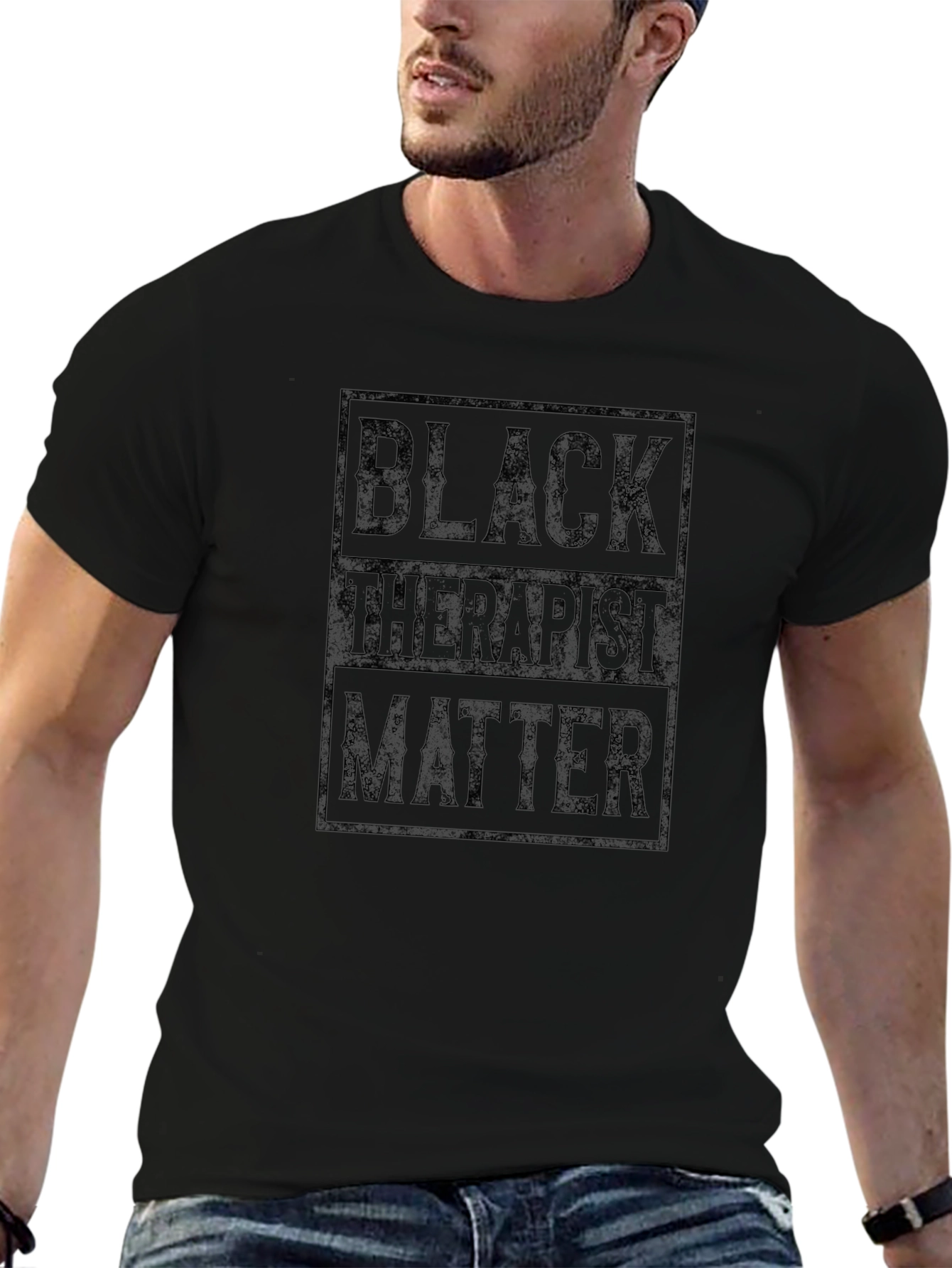 Camiseta Black Therapist Matter para hombre