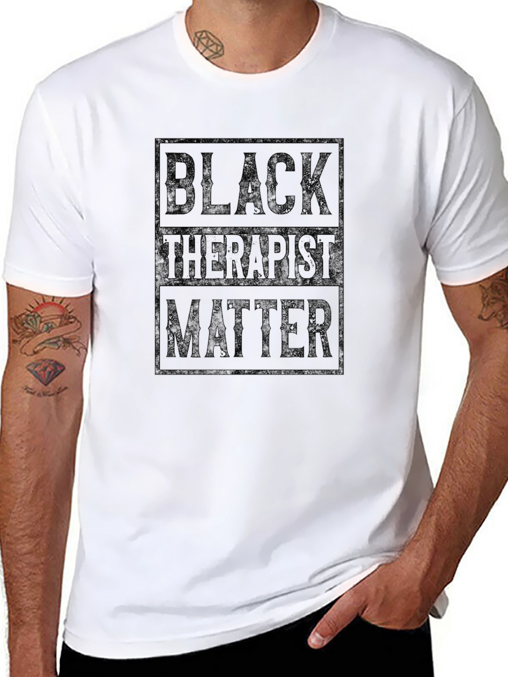 Camiseta Black Therapist Matter para hombre