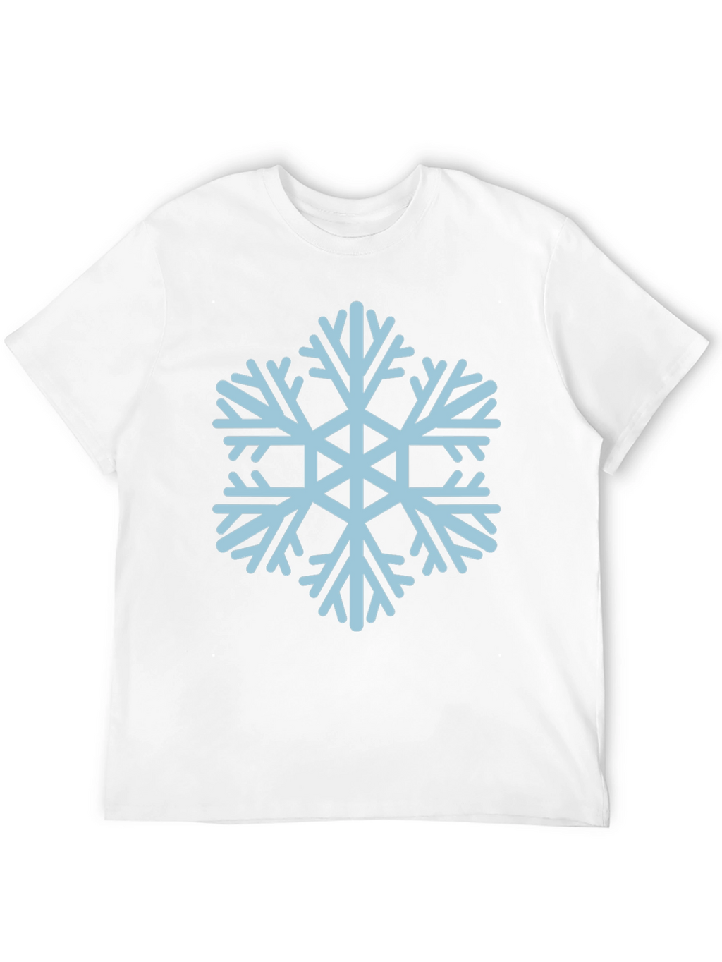 Camiseta Negra con Copo de Nieve Azul