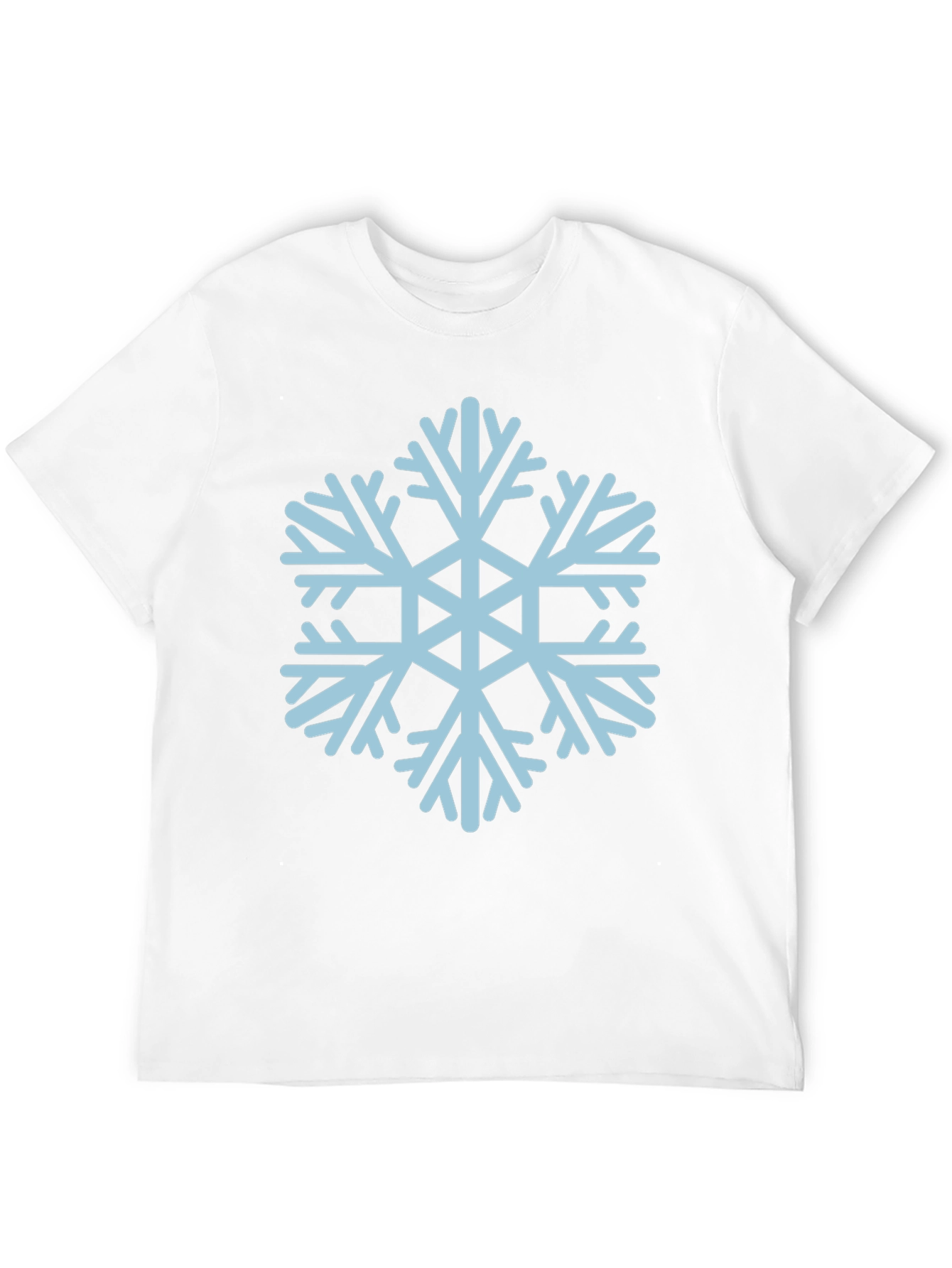 Camiseta Negra con Copo de Nieve Azul