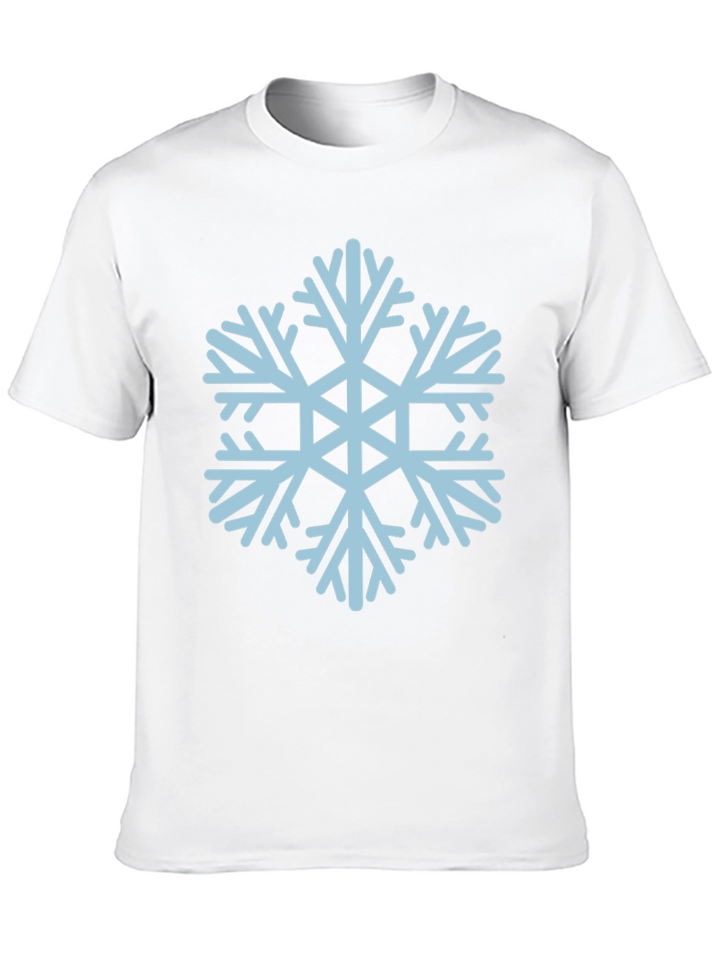 Camiseta Negra con Copo de Nieve Azul