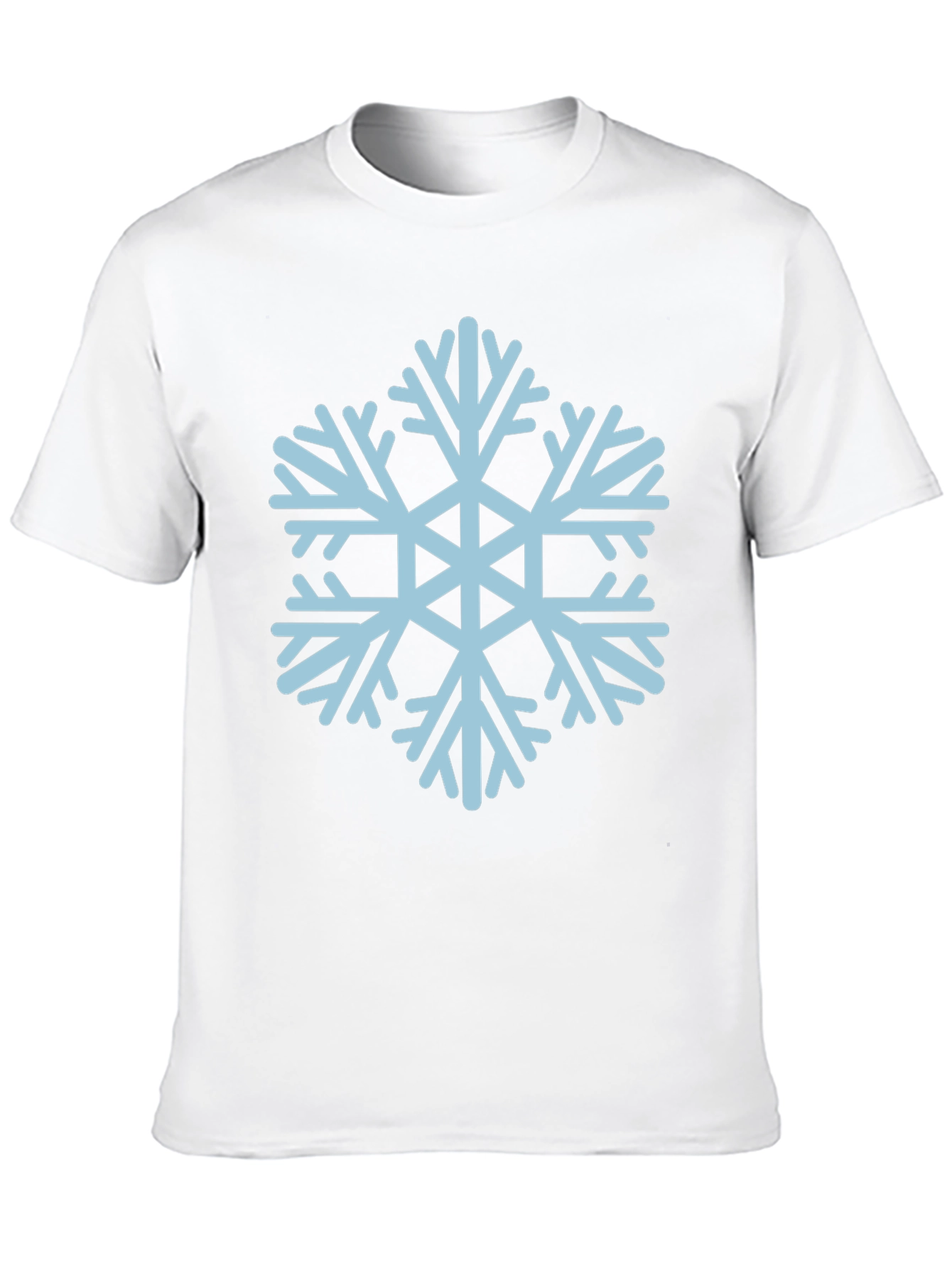 Camiseta Negra con Copo de Nieve Azul
