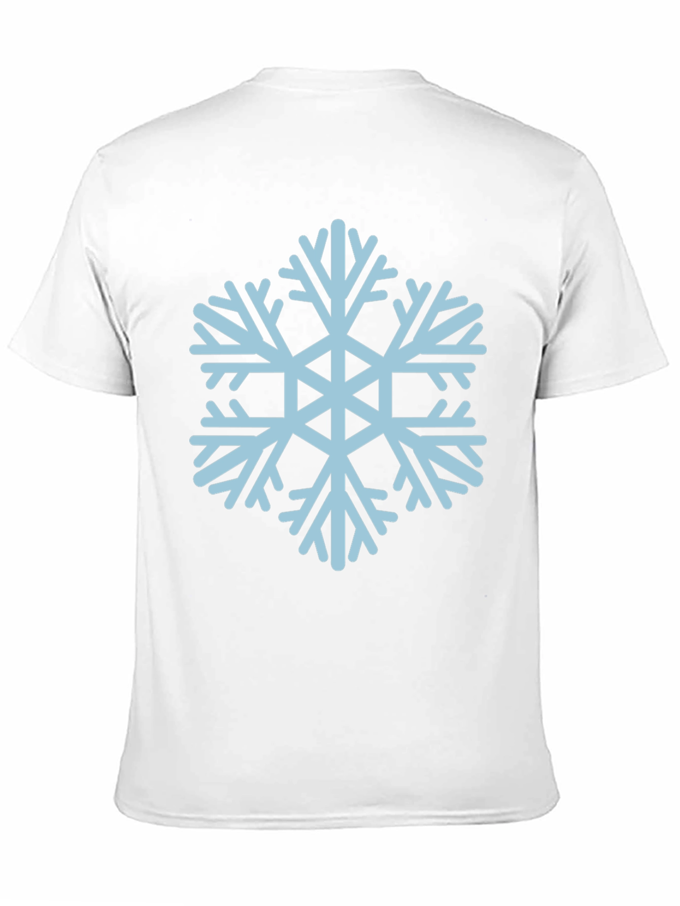 Camiseta Negra con Copo de Nieve Azul