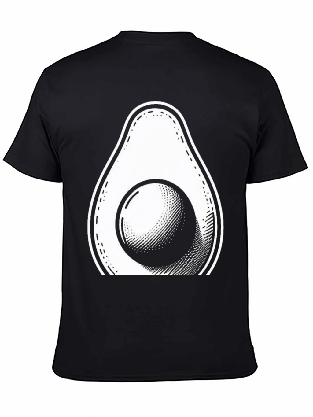 Camiseta Negra con Diseño de Aguacate