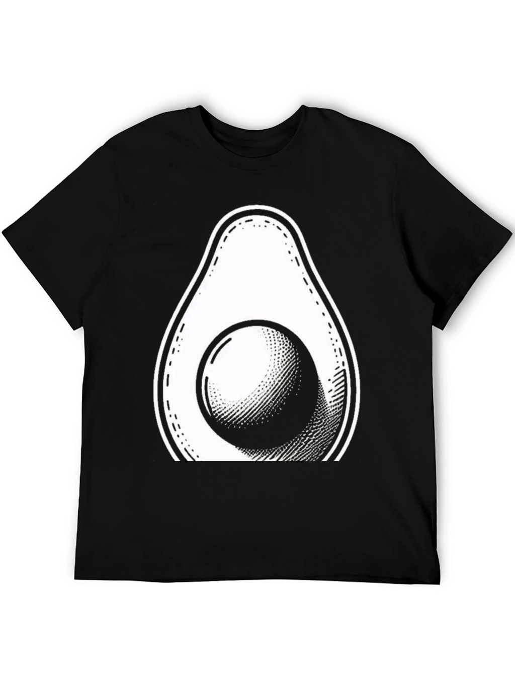 Camiseta Negra con Diseño de Aguacate