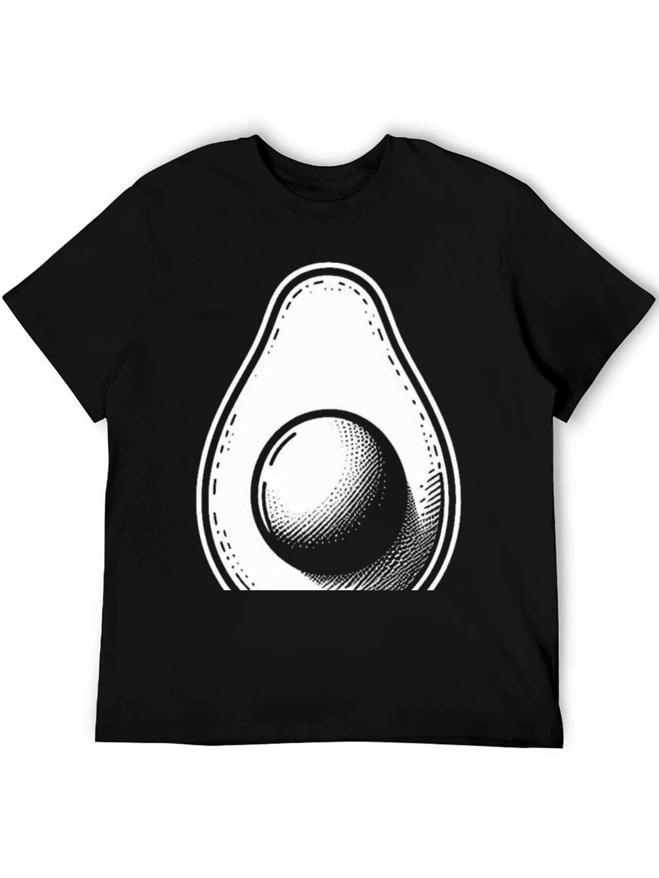 Camiseta Negra con Diseño de Aguacate