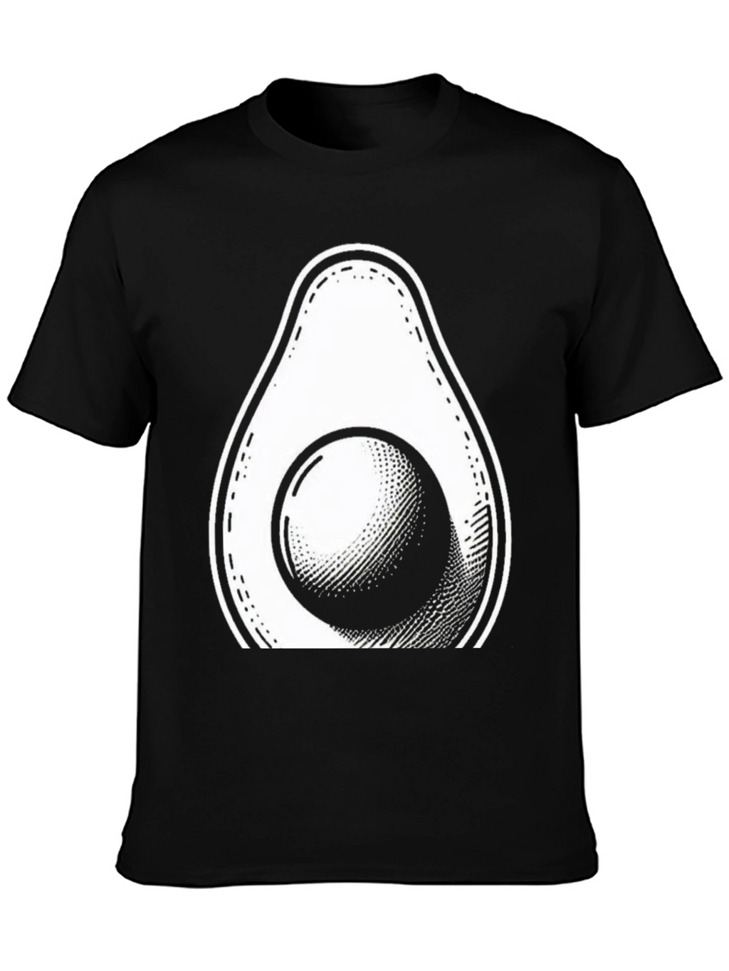 Camiseta Negra con Diseño de Aguacate