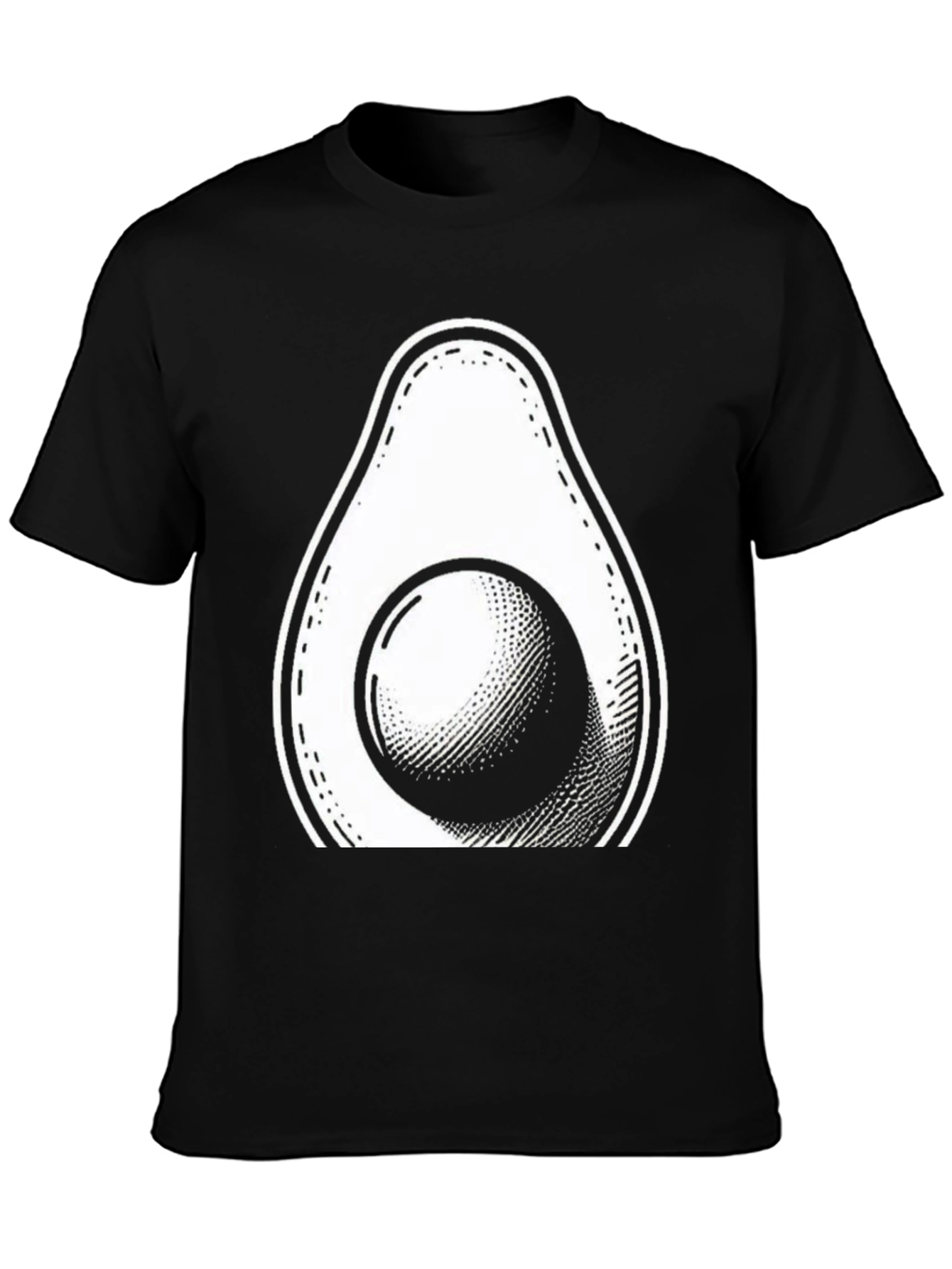 Camiseta Negra con Diseño de Aguacate