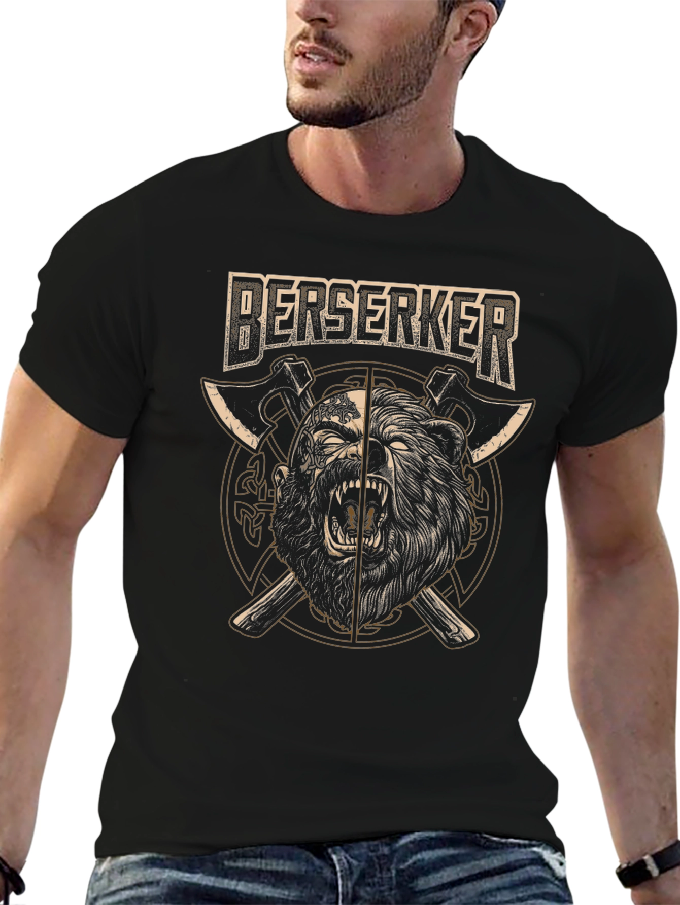 Camiseta Negra Berserker Hombre
