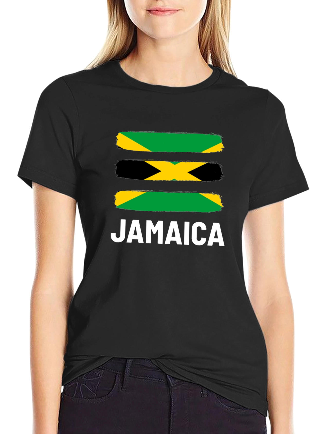 Camiseta Jamaica Diseño Bandera Colores Vivos
