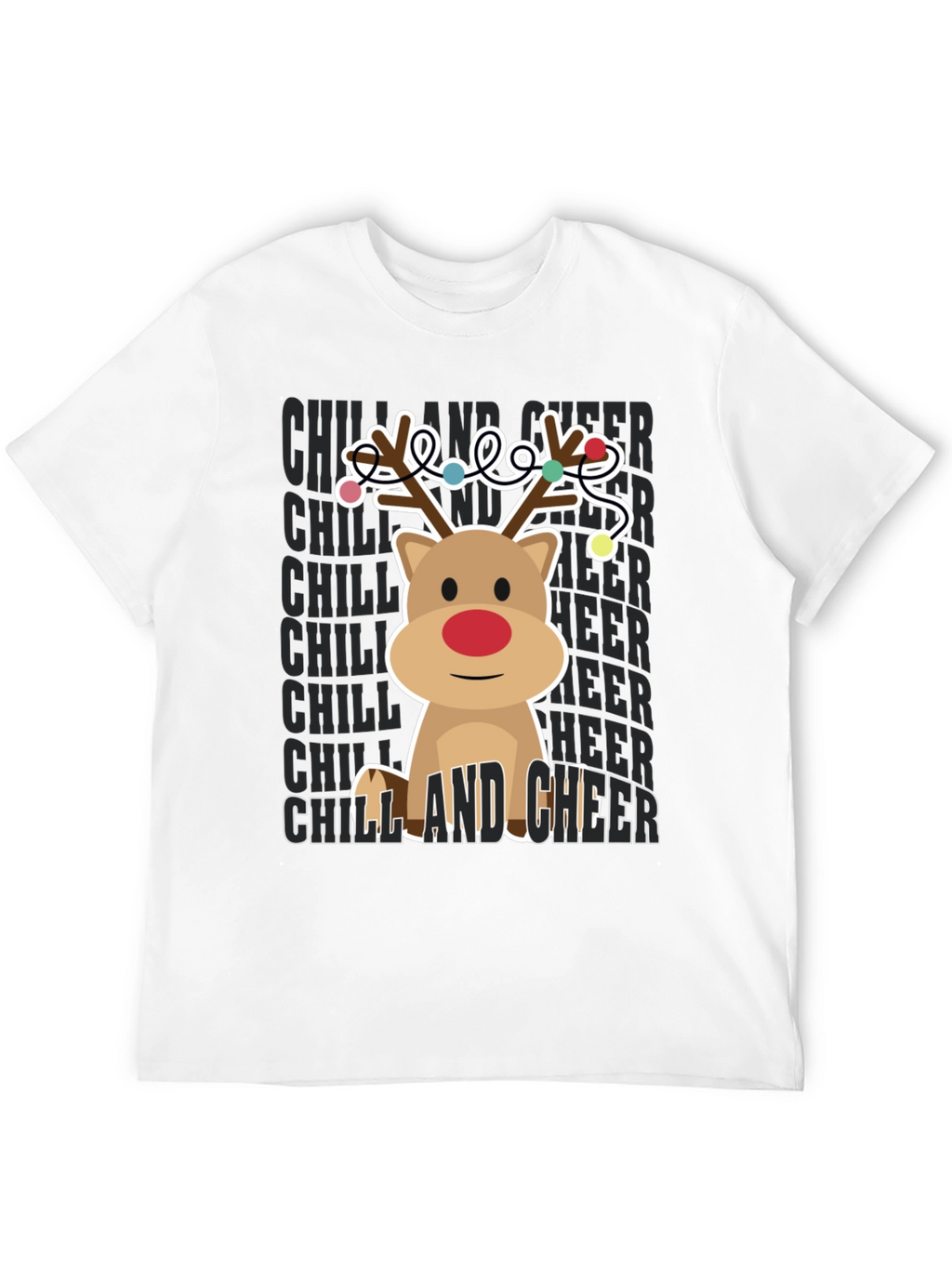 Camiseta Navideña Reno Chill and Cheer
