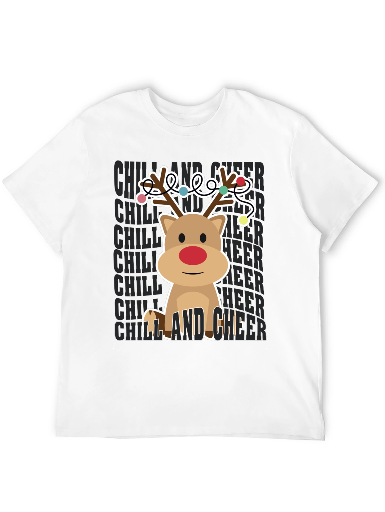 Camiseta Navideña Reno Chill and Cheer