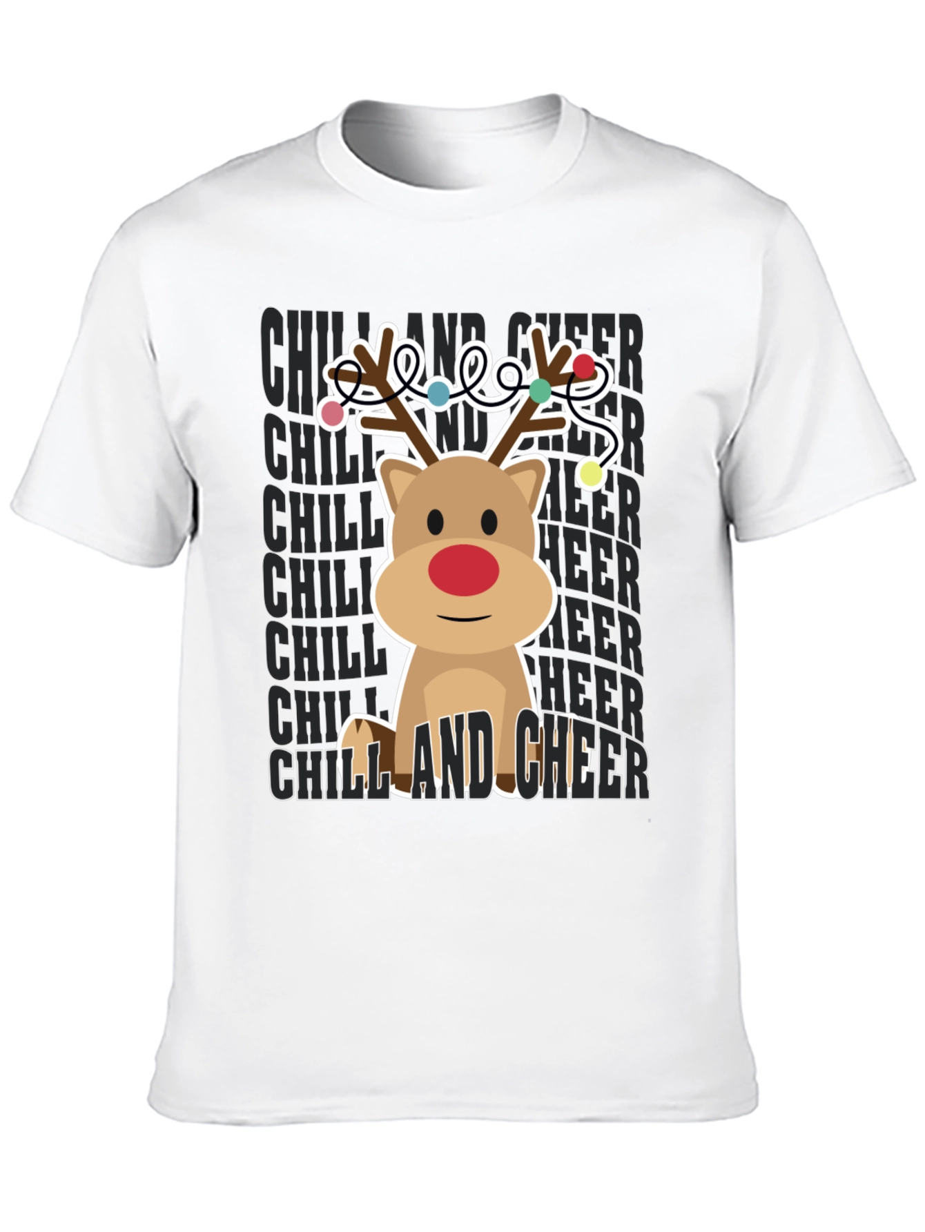 Camiseta Navideña Reno Chill and Cheer