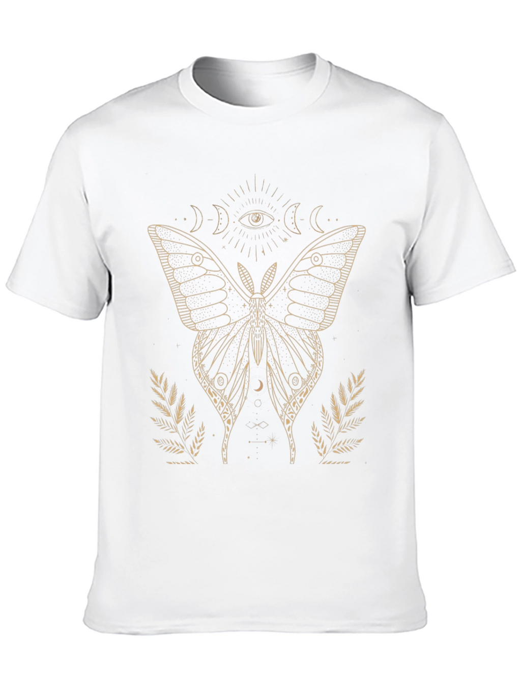 Camiseta Negra con Diseño de Mariposa Mística