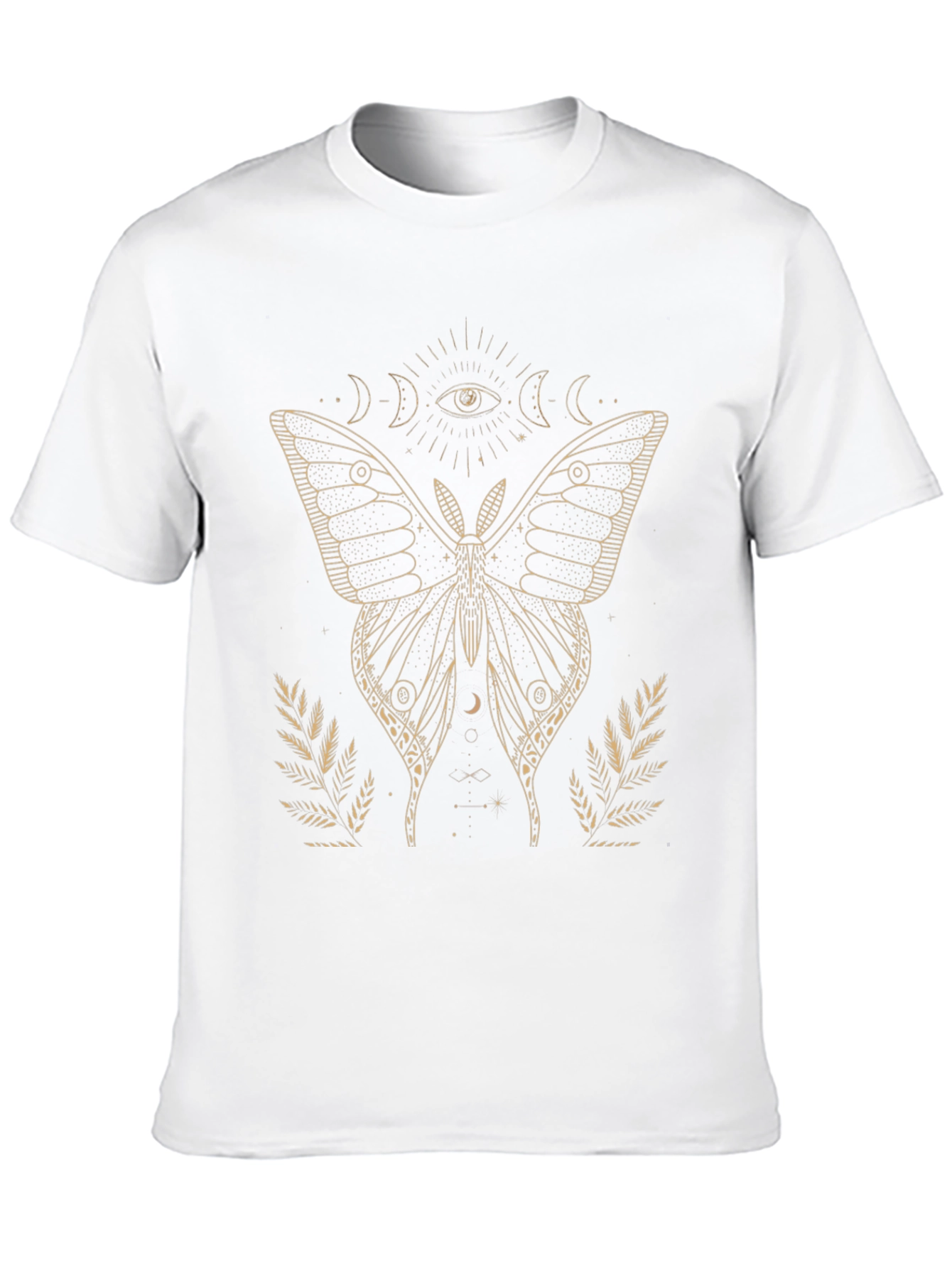 Camiseta Negra con Diseño de Mariposa Mística