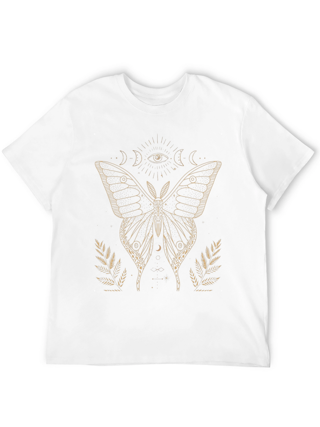 Camiseta Negra con Diseño de Mariposa Mística