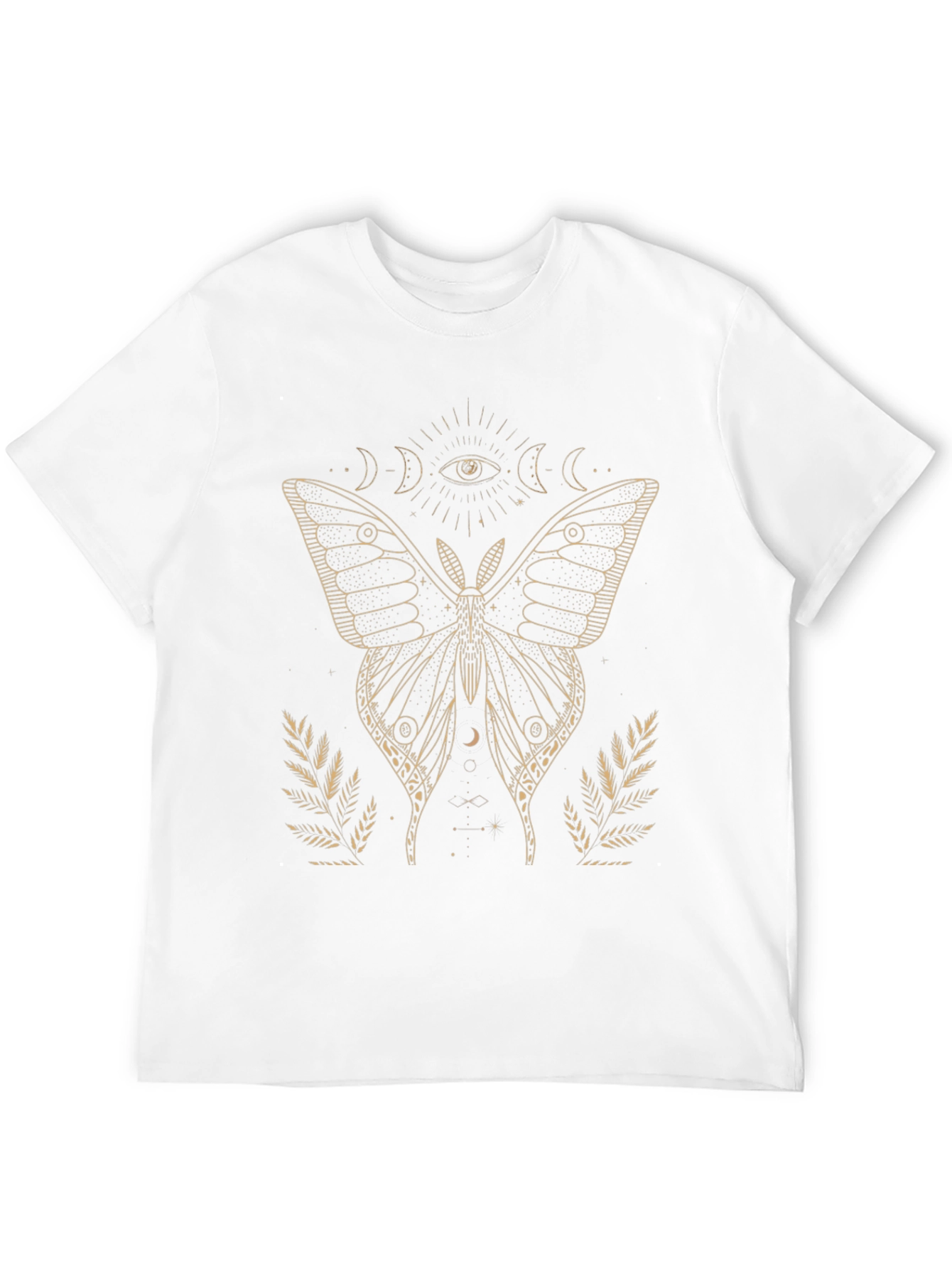 Camiseta Negra con Diseño de Mariposa Mística