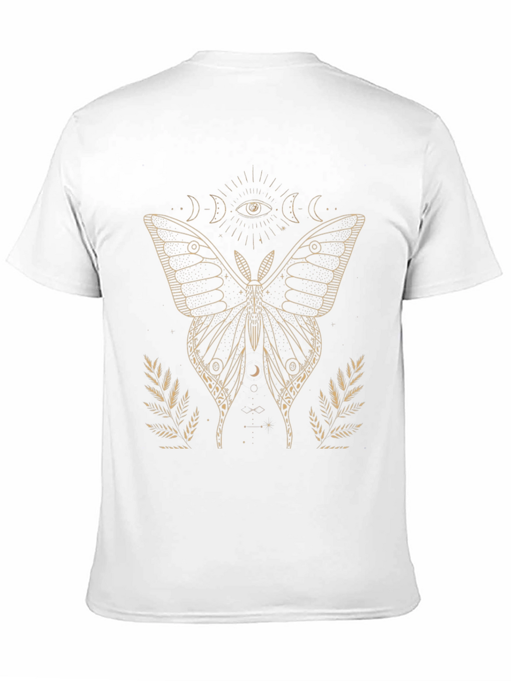 Camiseta Negra con Diseño de Mariposa Mística