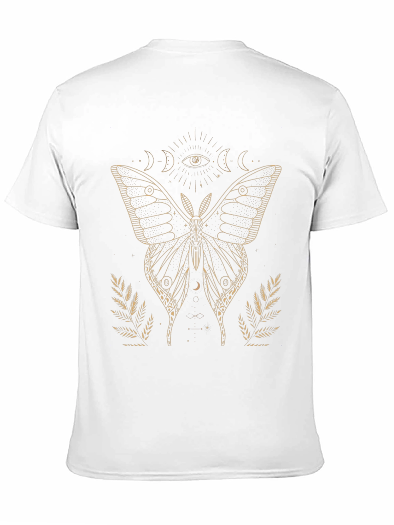 Camiseta Negra con Diseño de Mariposa Mística