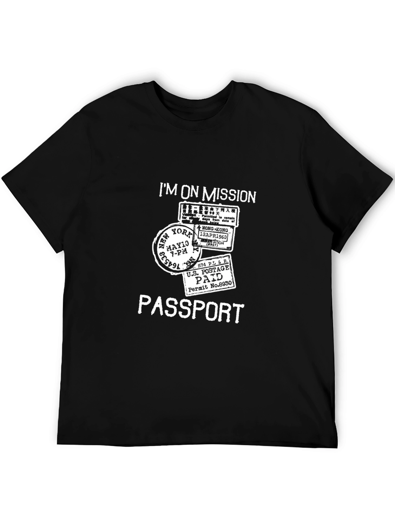Camiseta Hombre Negra Passport - Im On Mission