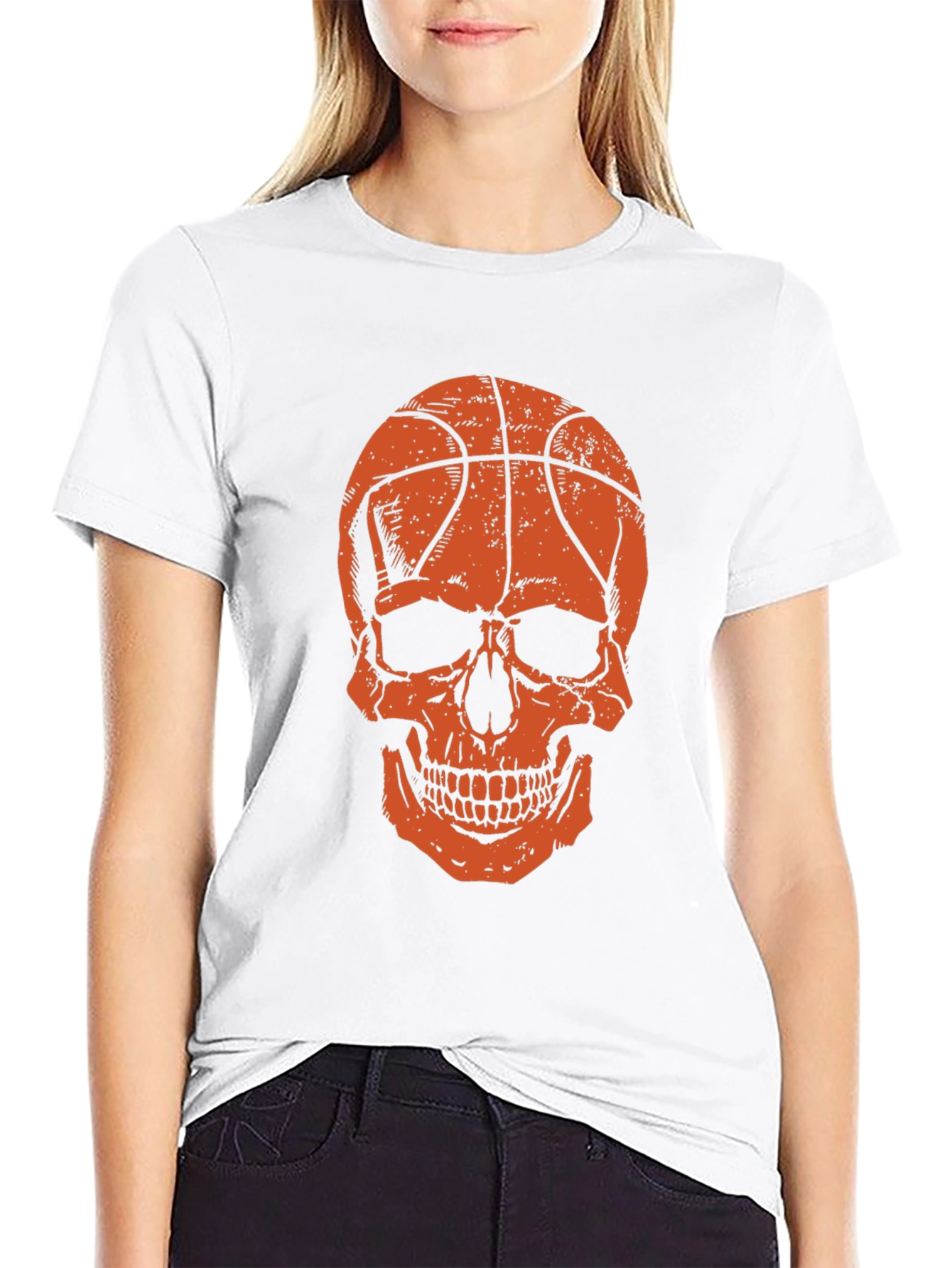 Camiseta Negra Calavera Baloncesto