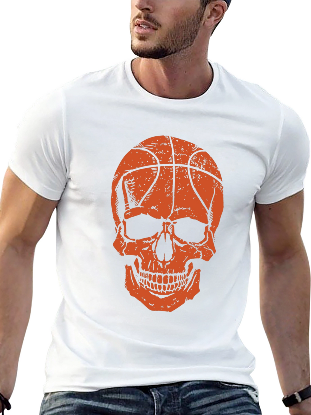 Camiseta Negra Calavera Baloncesto