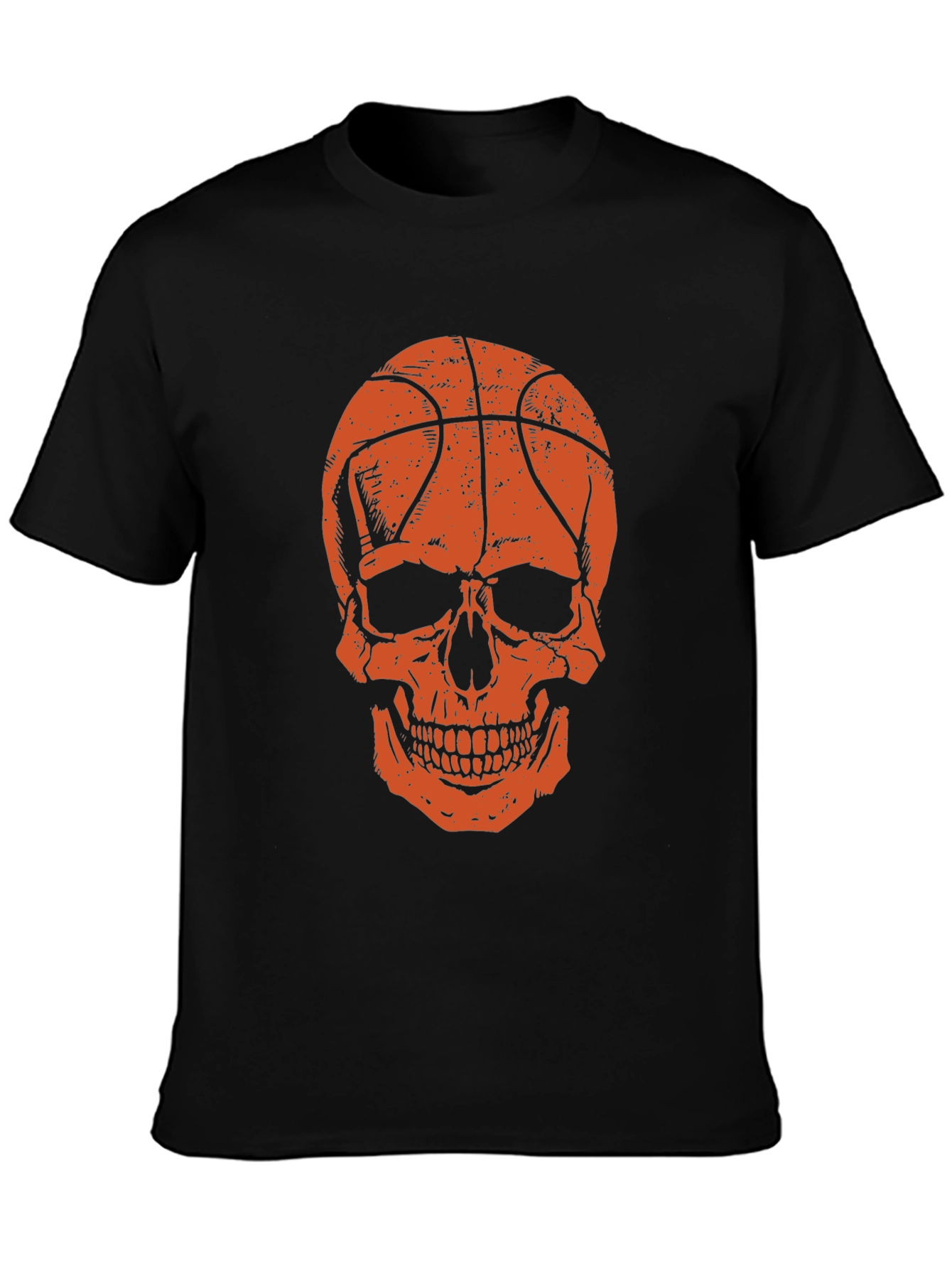 Camiseta Negra Calavera Baloncesto