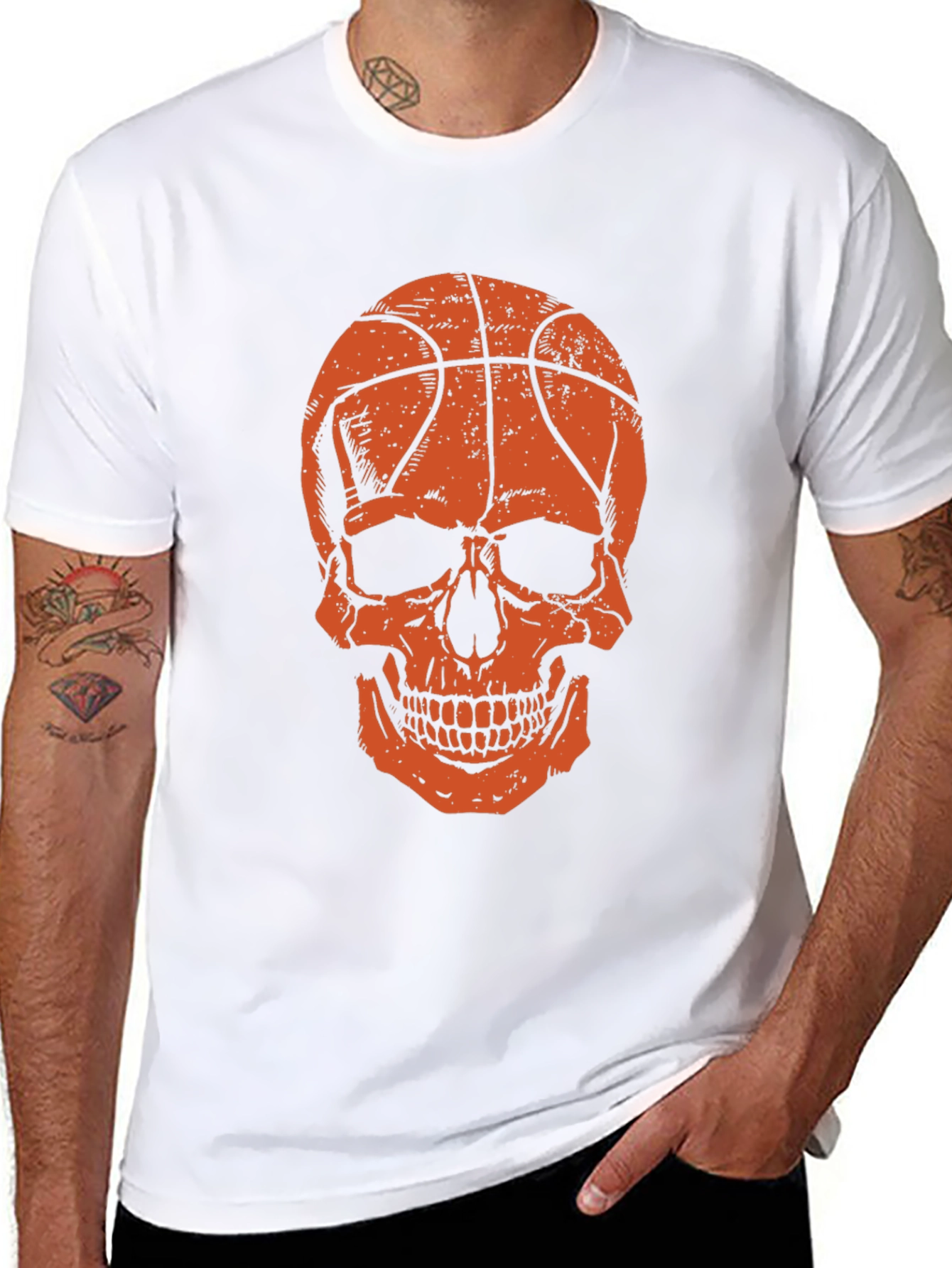 Camiseta Negra Calavera Baloncesto
