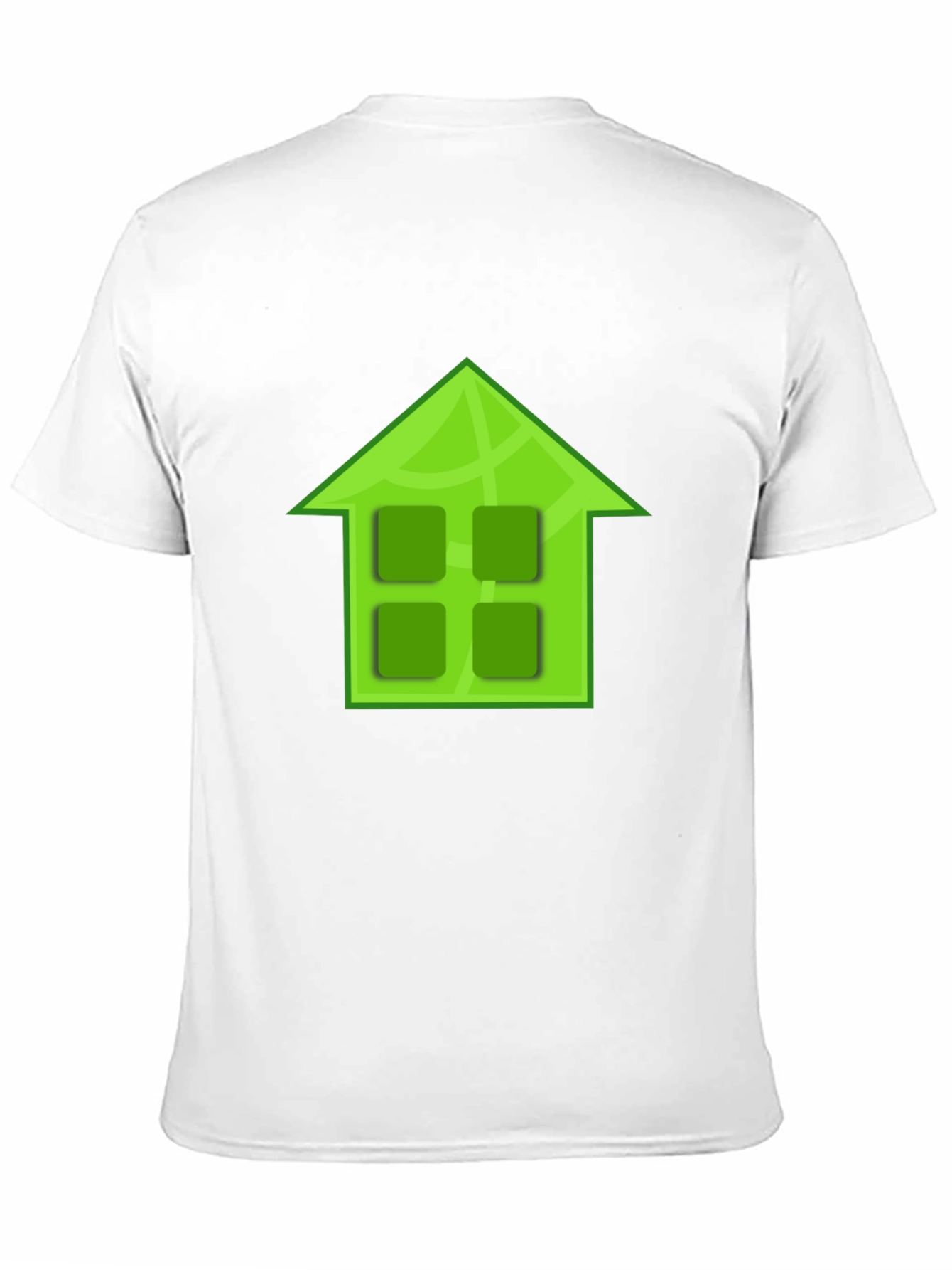 Camiseta Negra con Diseño de Casa Verde