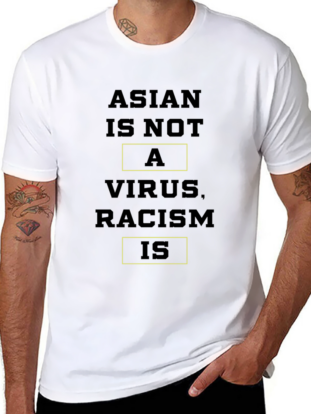 Camiseta Anti-Racismo: Asian Is Not a Virus