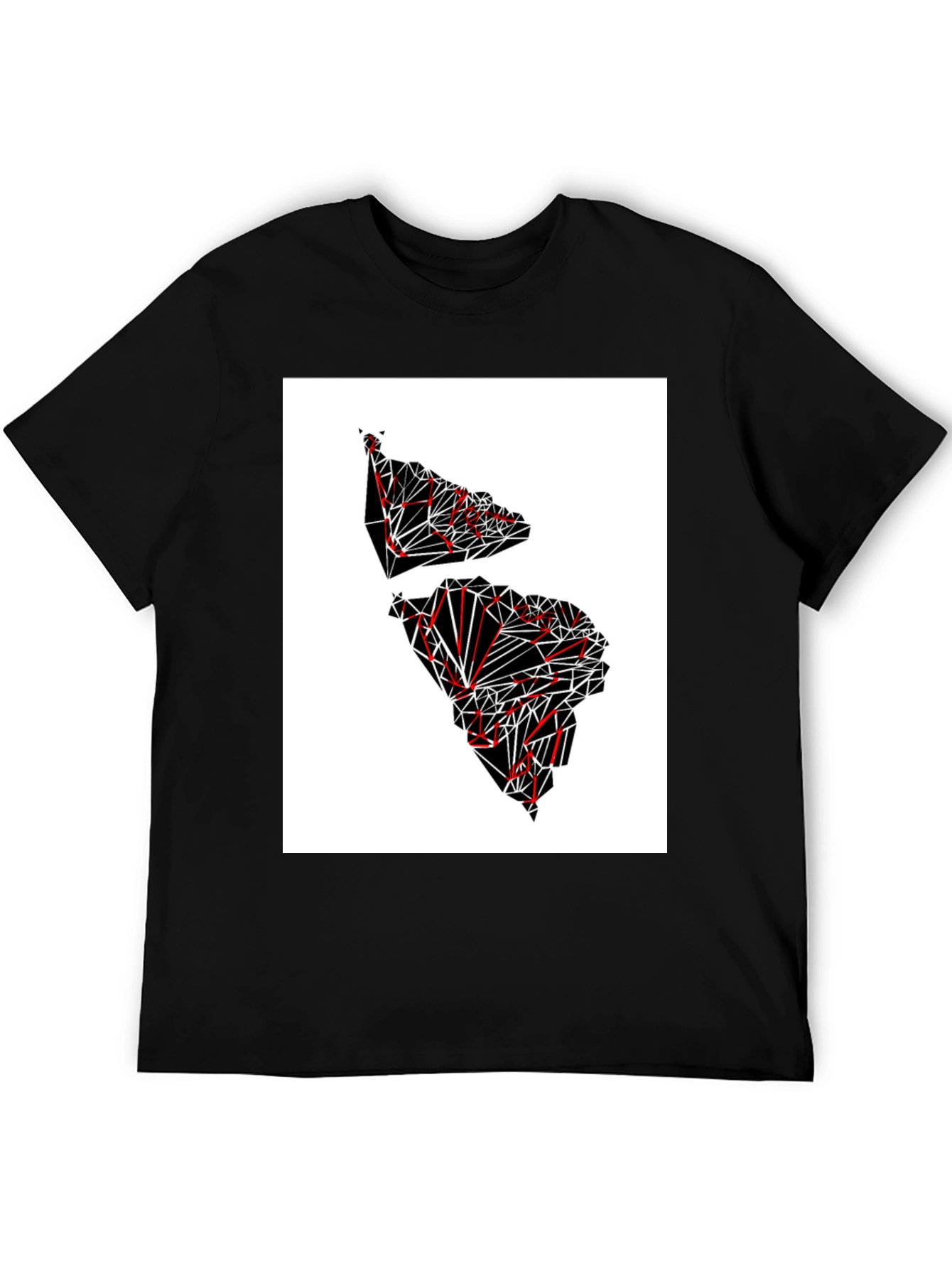 Camiseta Hombre Diseño Geométrico América