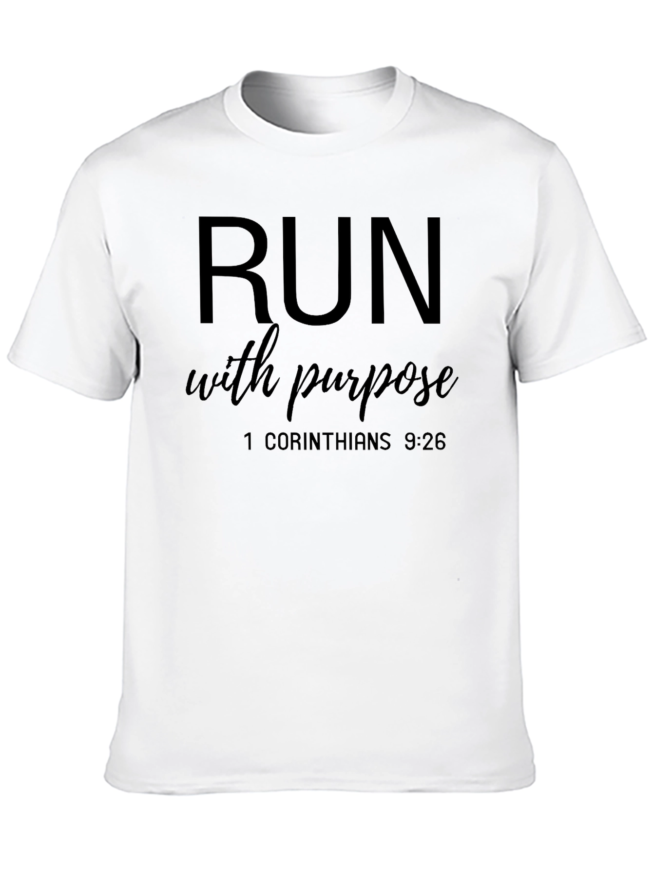 Camiseta Deportiva Motivacional Cristiana Negra