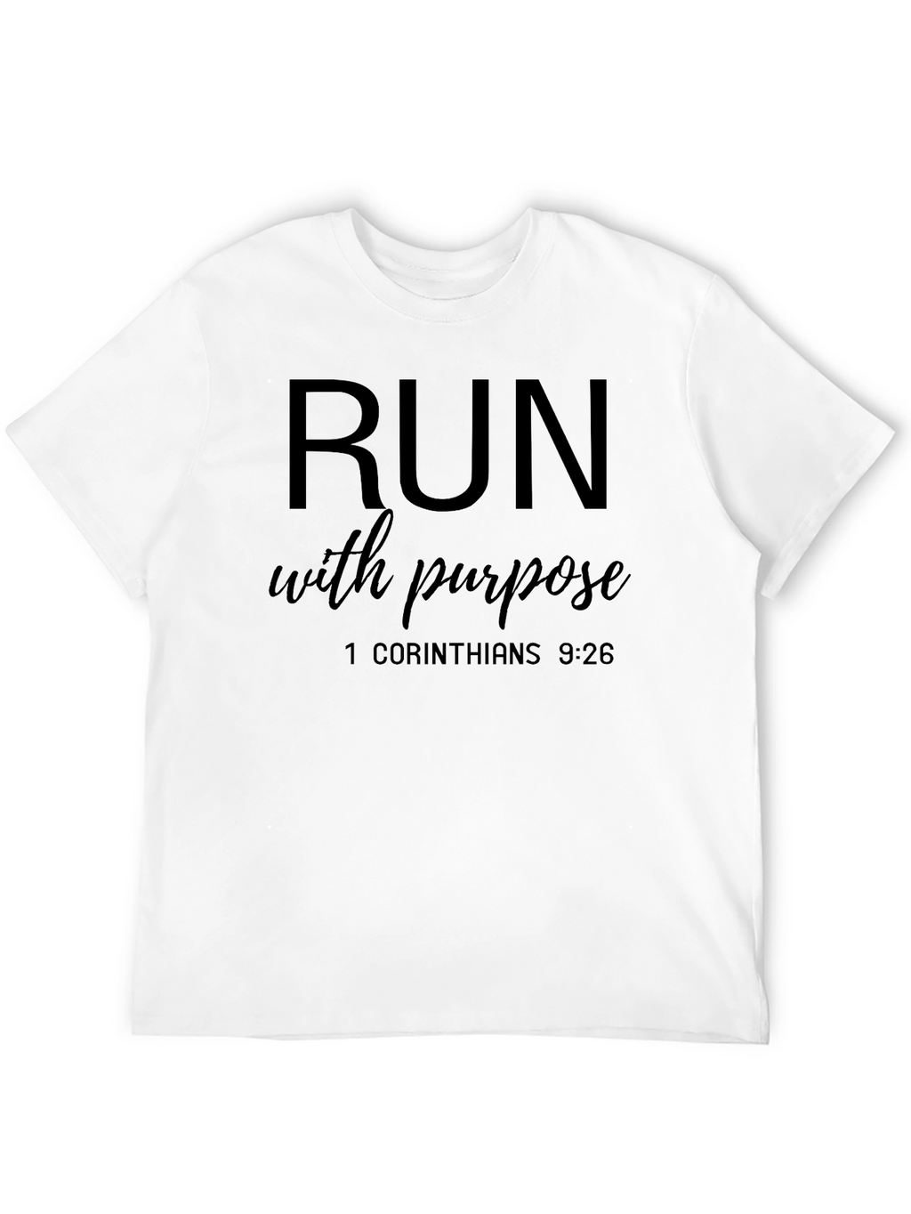 Camiseta Deportiva Motivacional Cristiana Negra