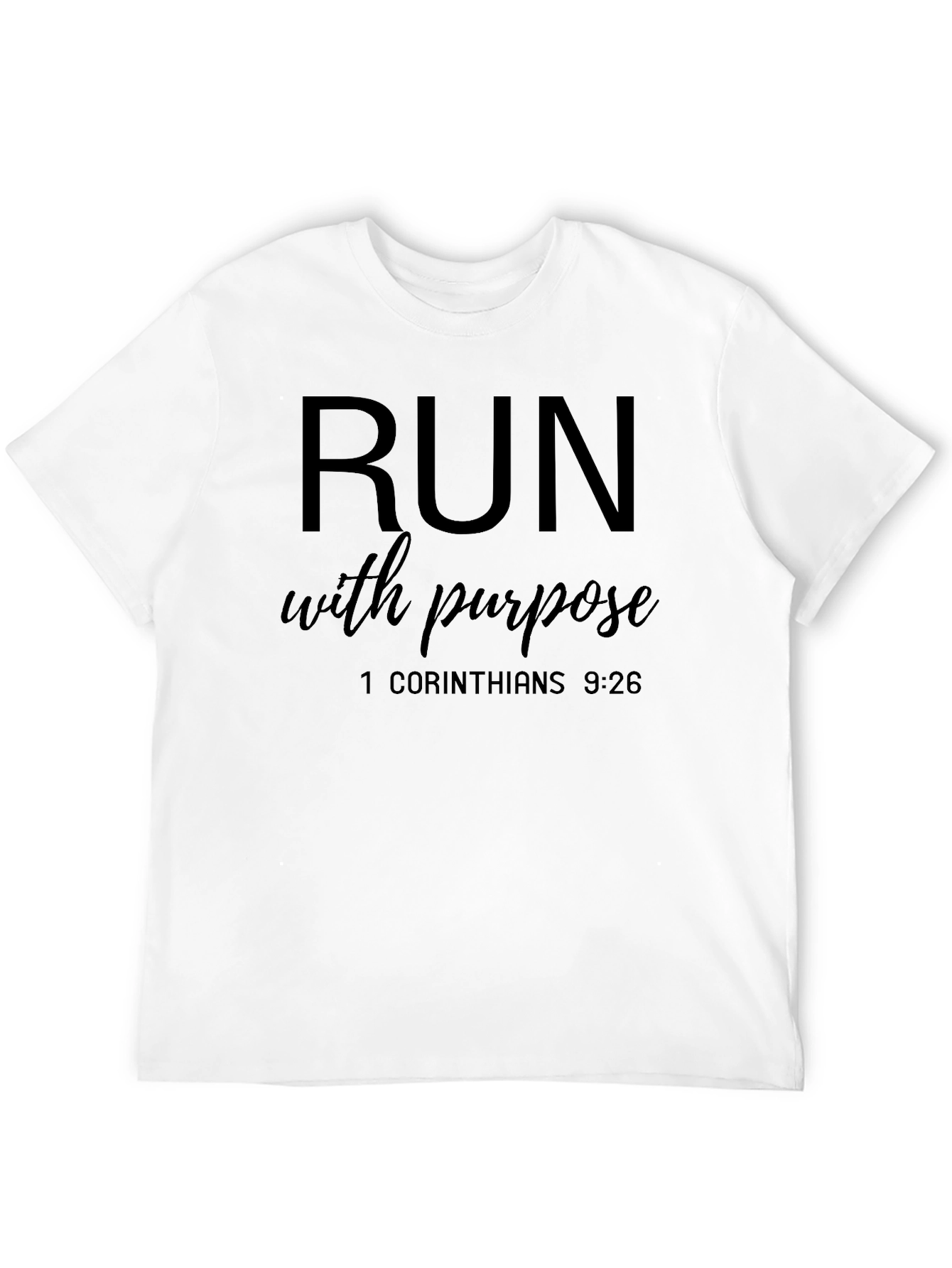 Camiseta Deportiva Motivacional Cristiana Negra